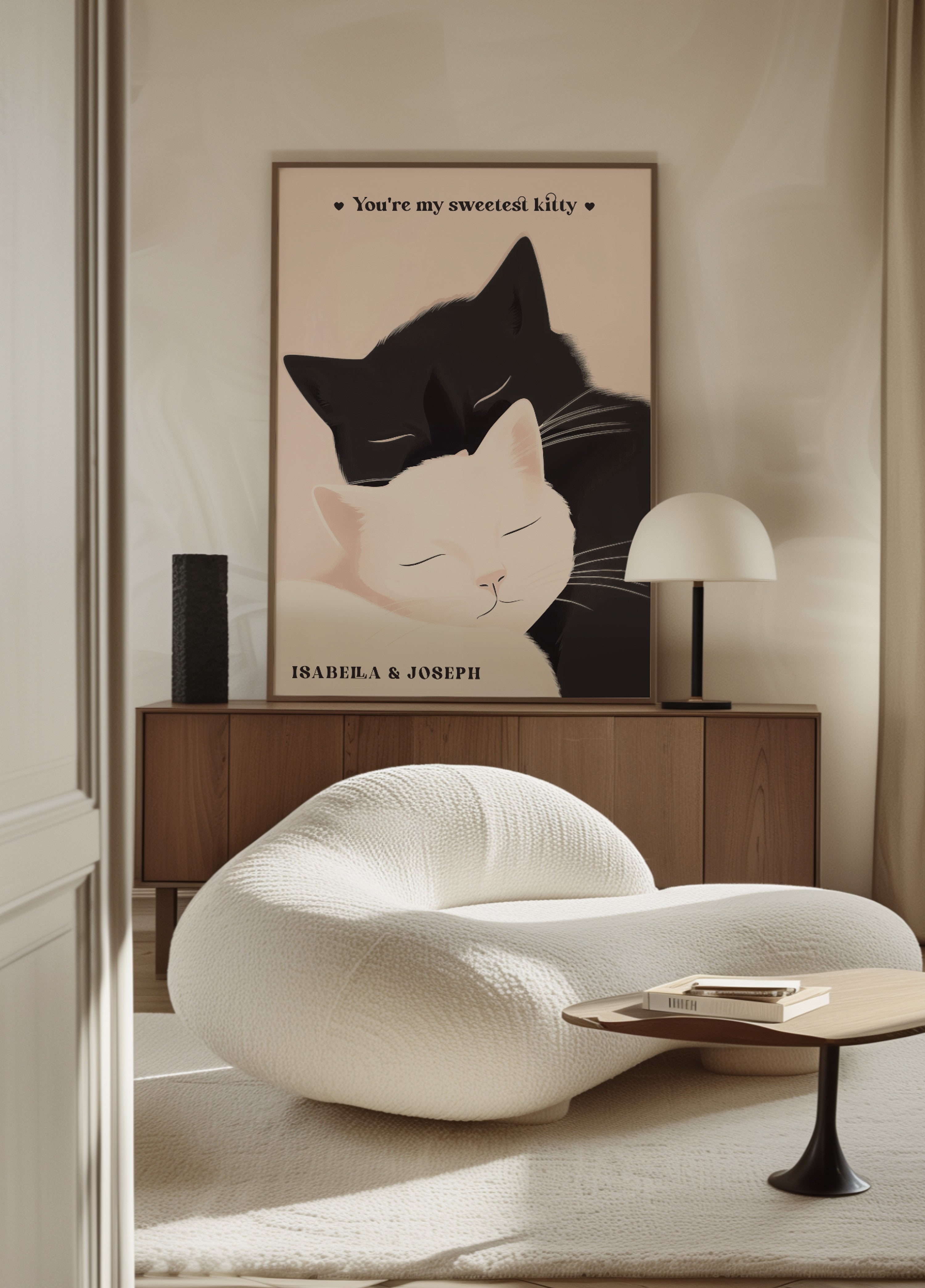 Illustrazione non personale di amore del gatto