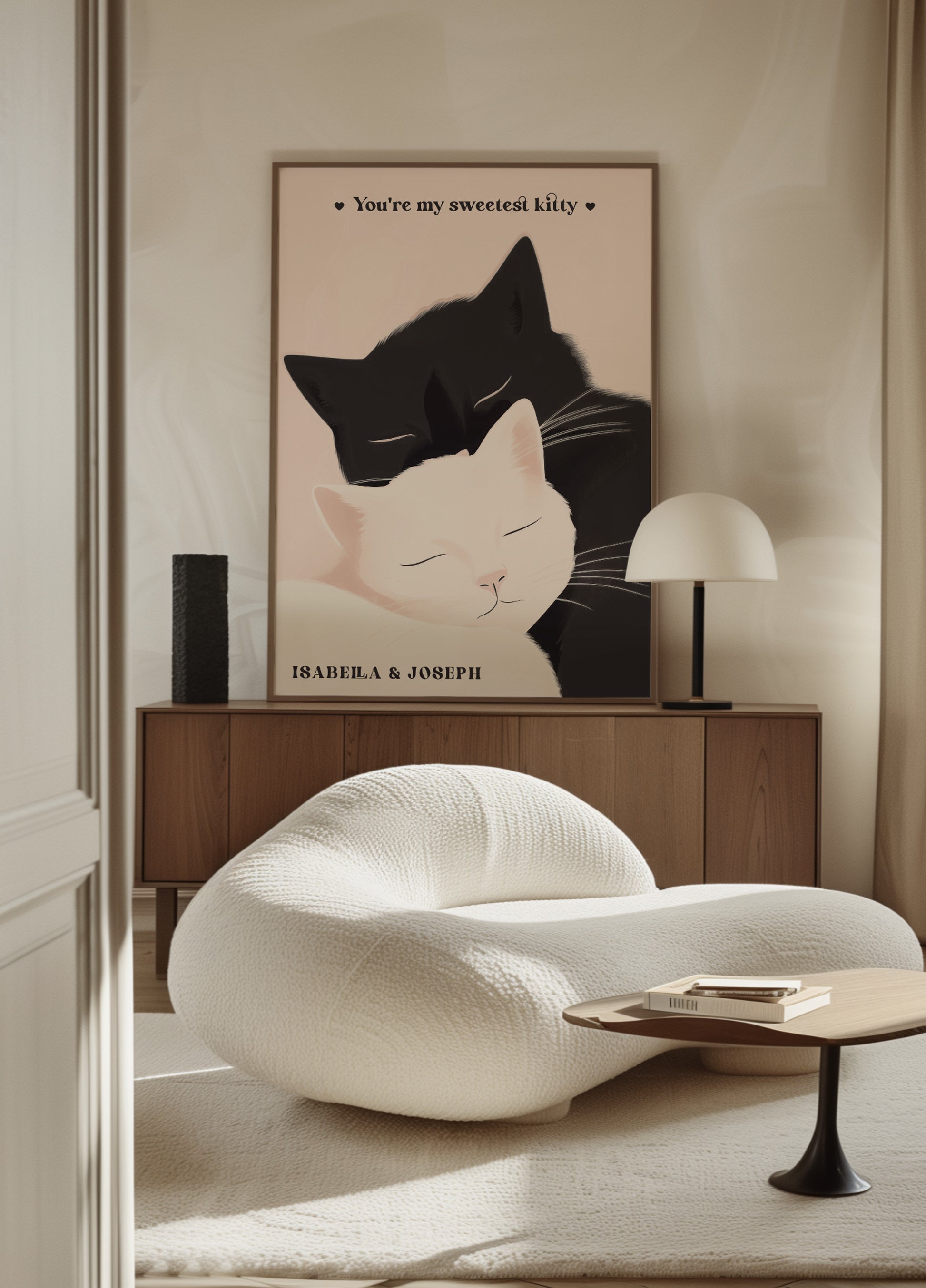 Illustrazione non personale di amore del gatto