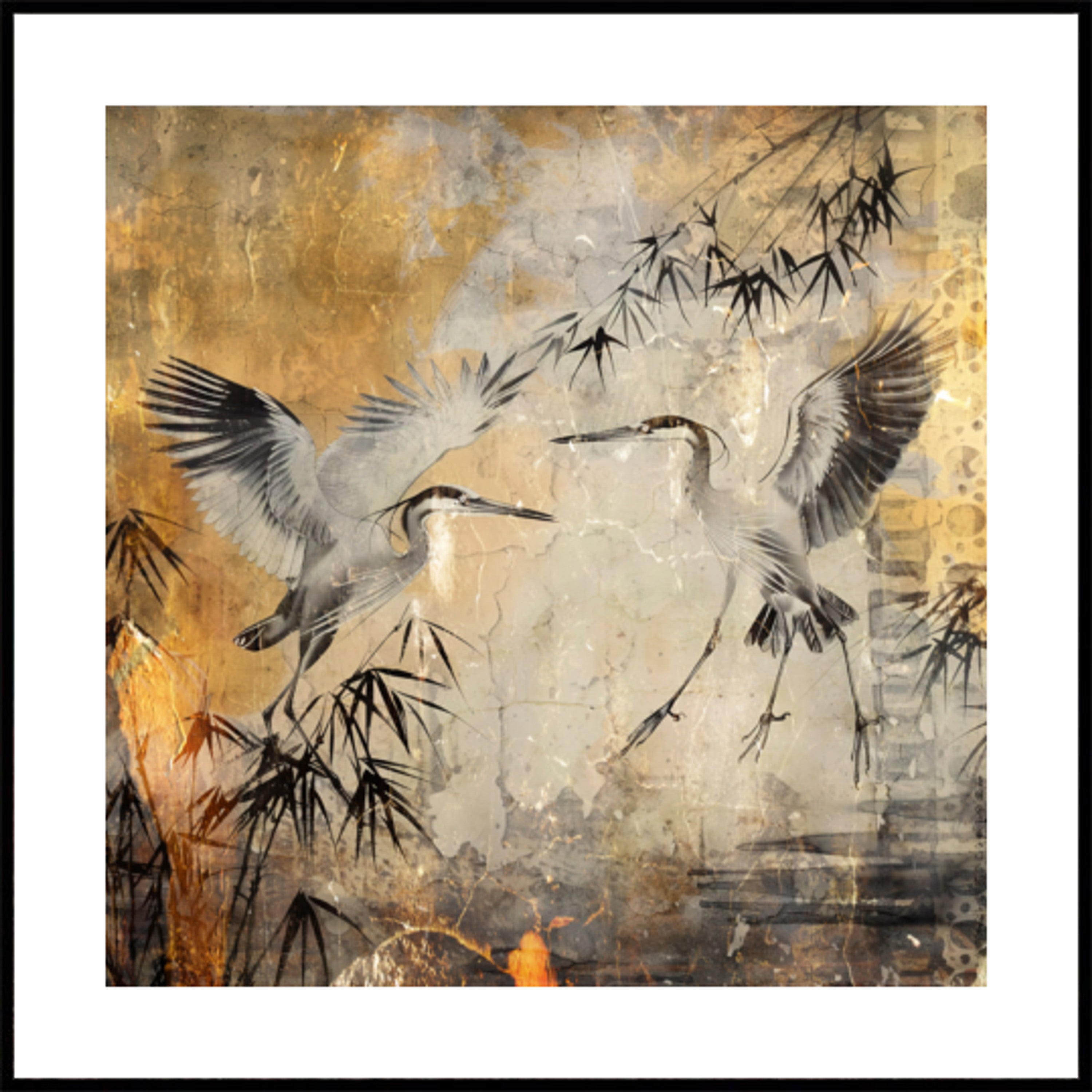 Uccelli Uccelli Animali Illustrazione d'arte vintage Wallart 25