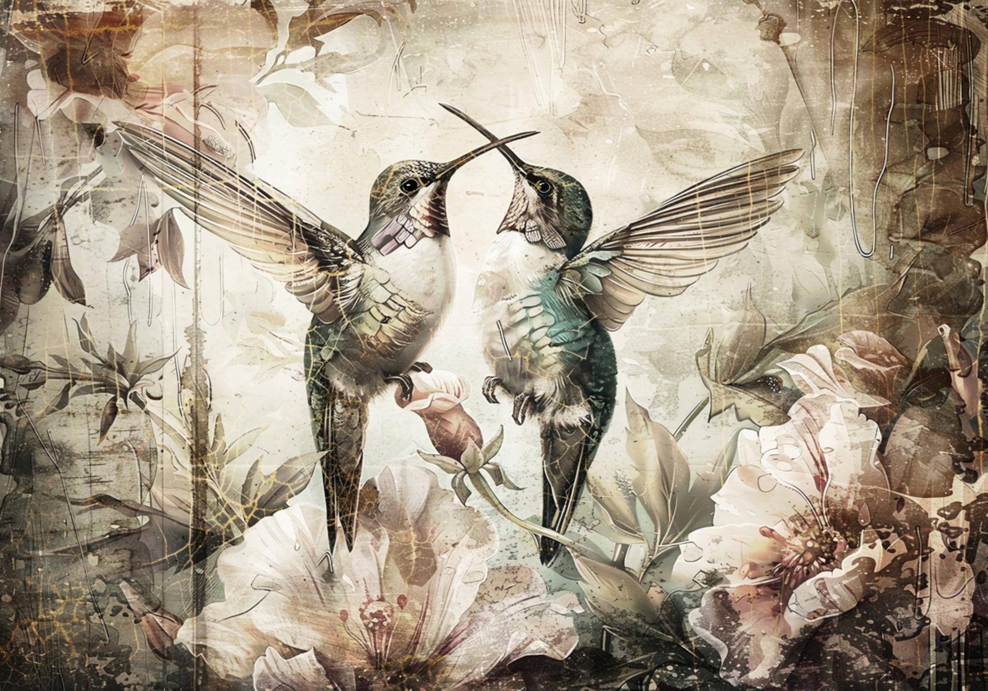 Abbraccio romantico del colibrì