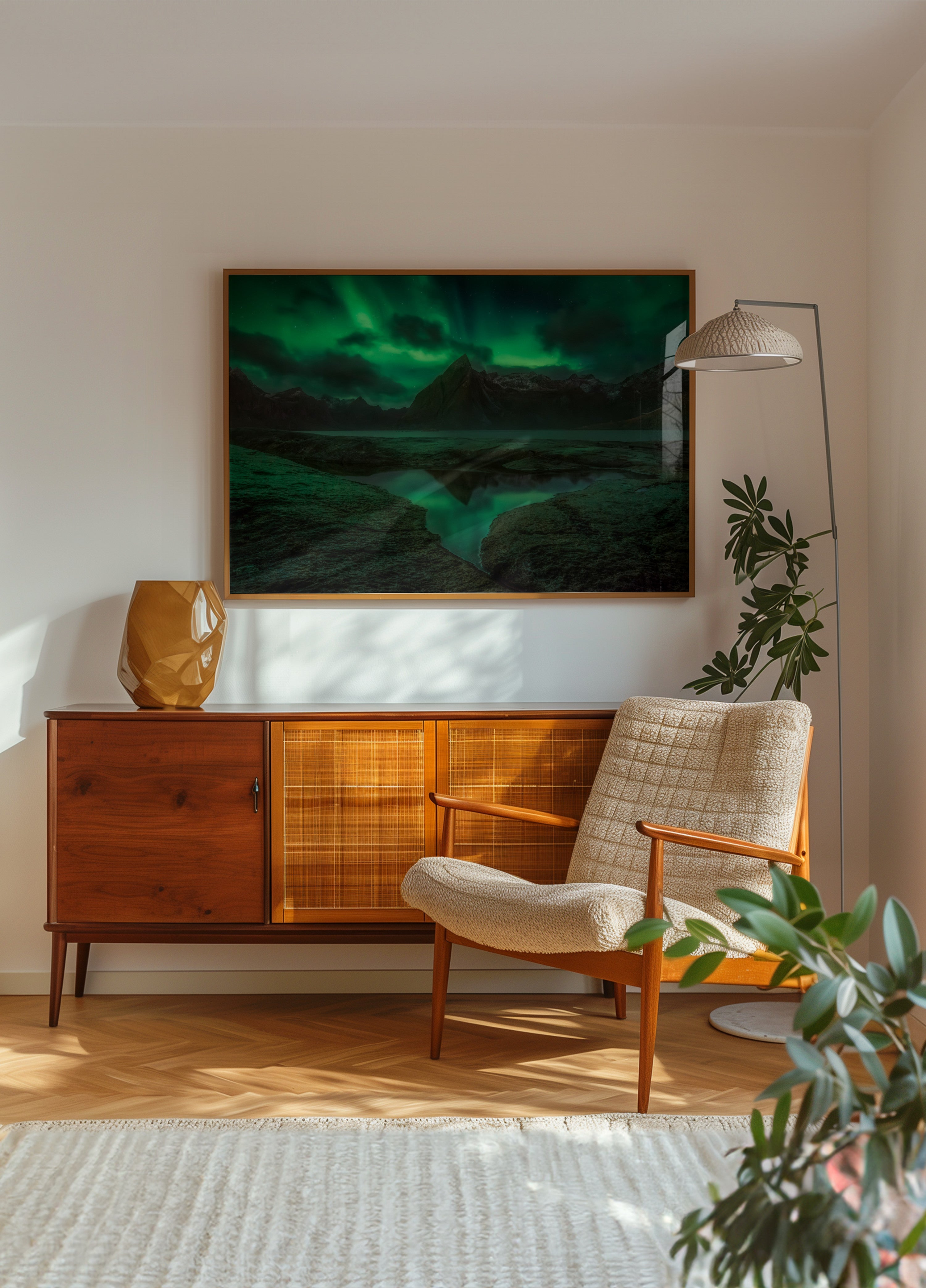 Riflessione dell'aurora boreale