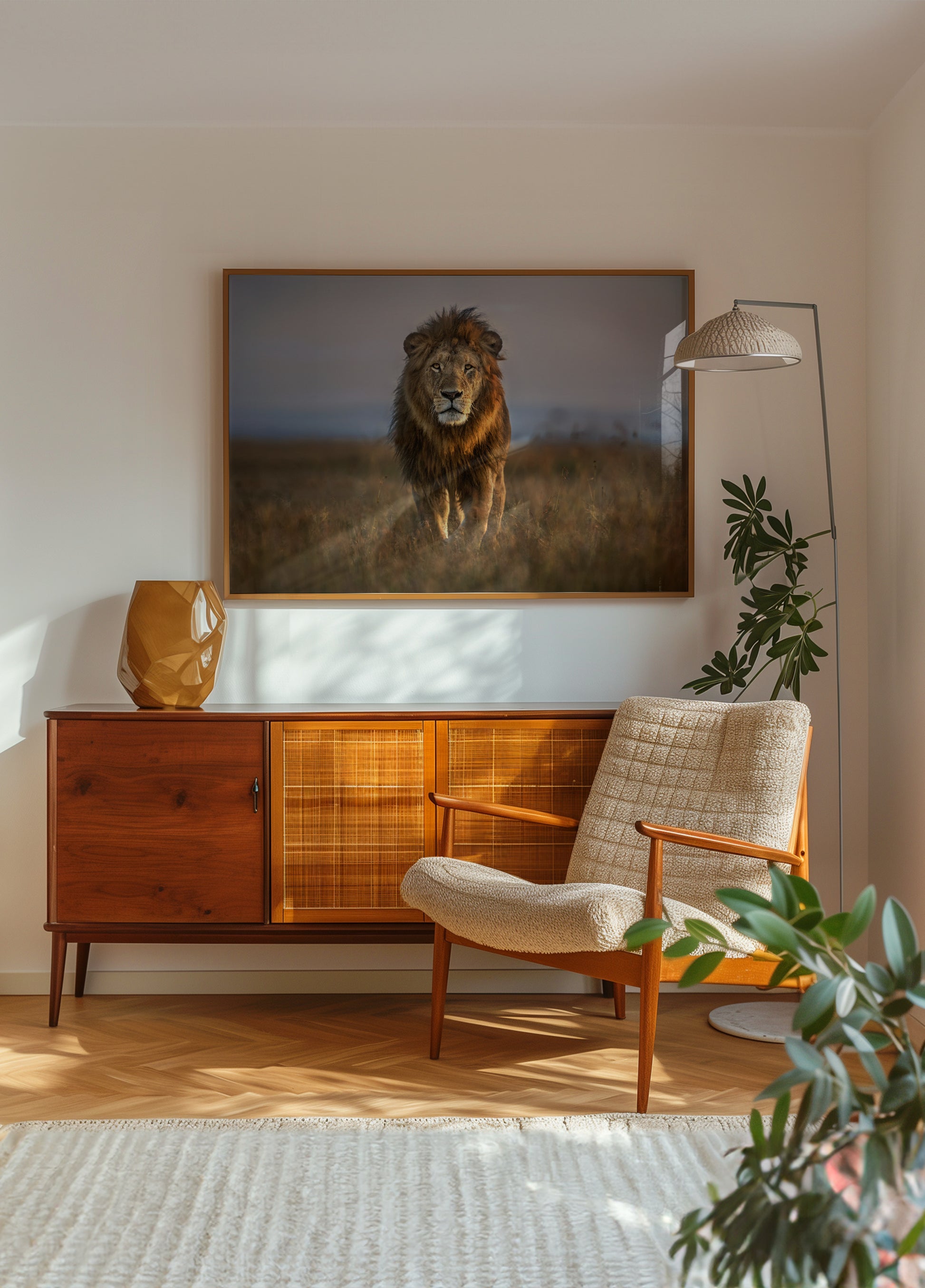 Maestoso leone africano