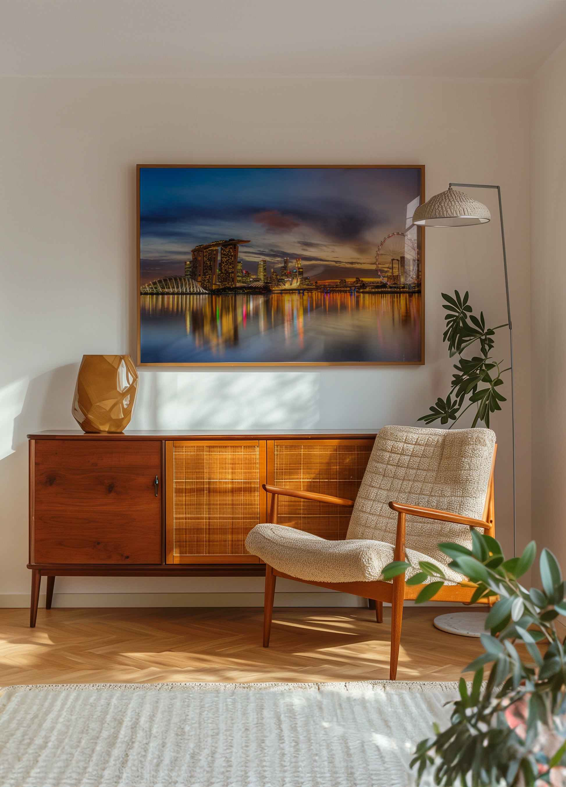 Bagliore crepuscolare di Marina Bay