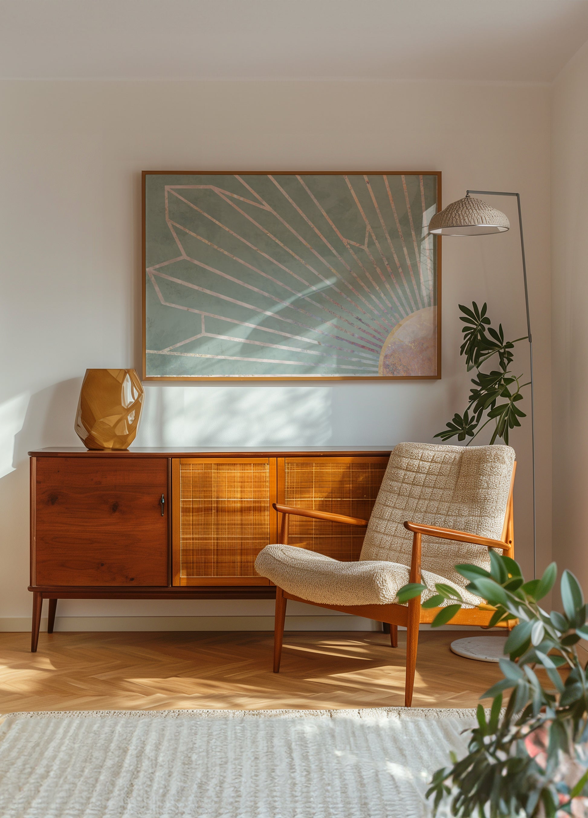 Elegante Sunburst geometrico