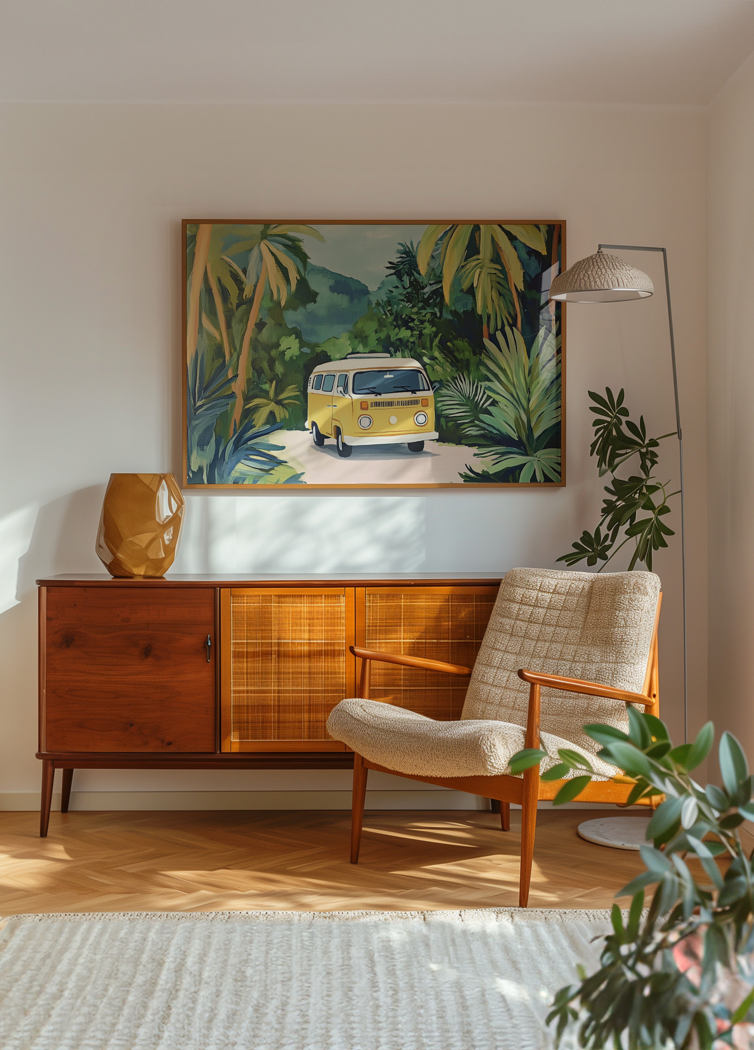Avventura tropicale del furgone giallo