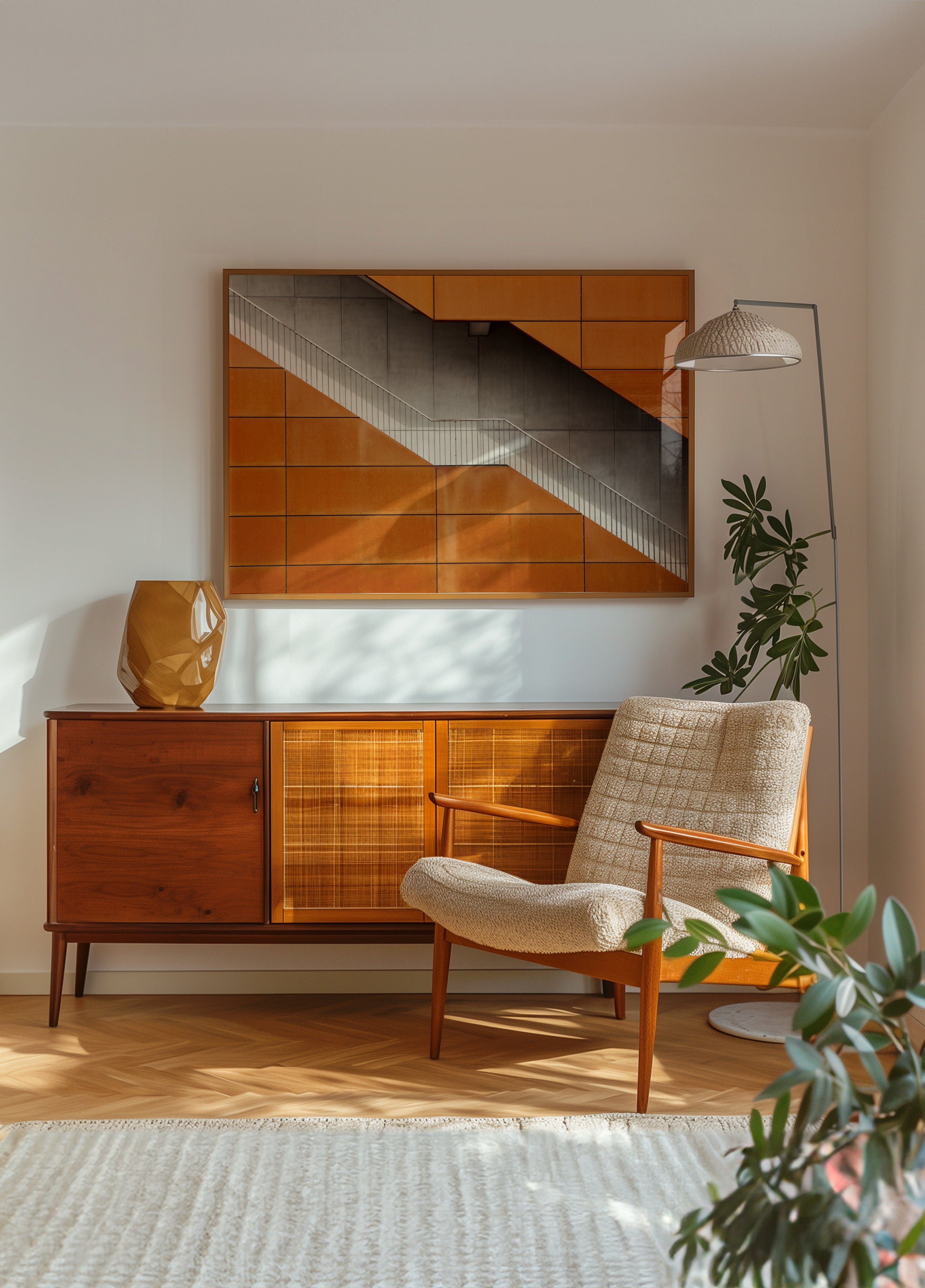 Scala diagonale arancione