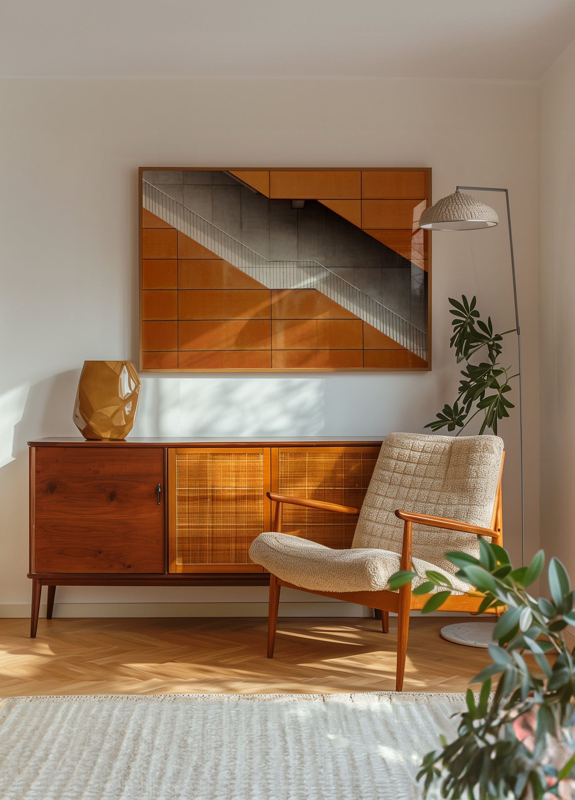 Scala diagonale arancione