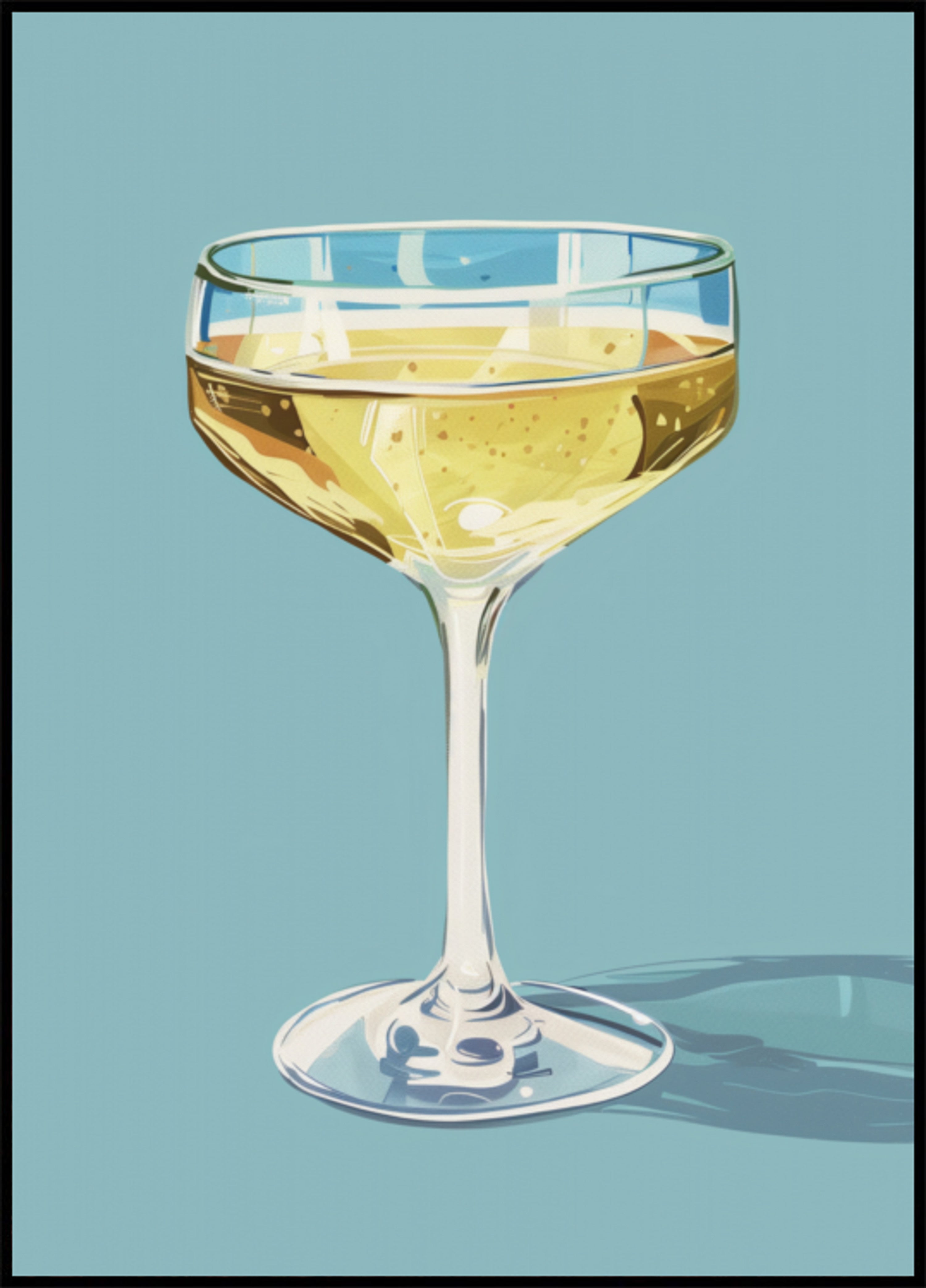 Coppa di champagne frizzante