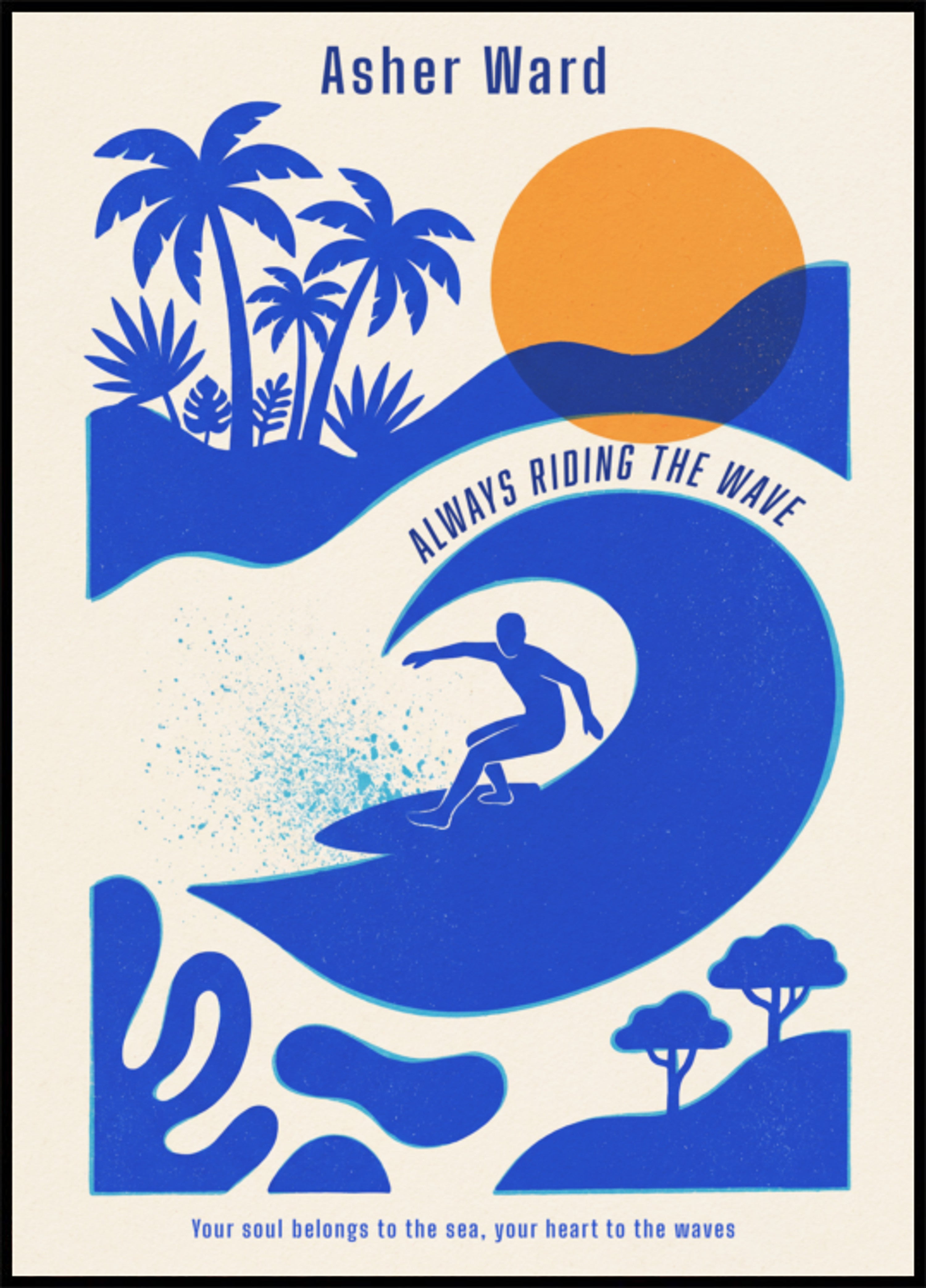 Onda da surf impersonale con vibrazioni tropicali