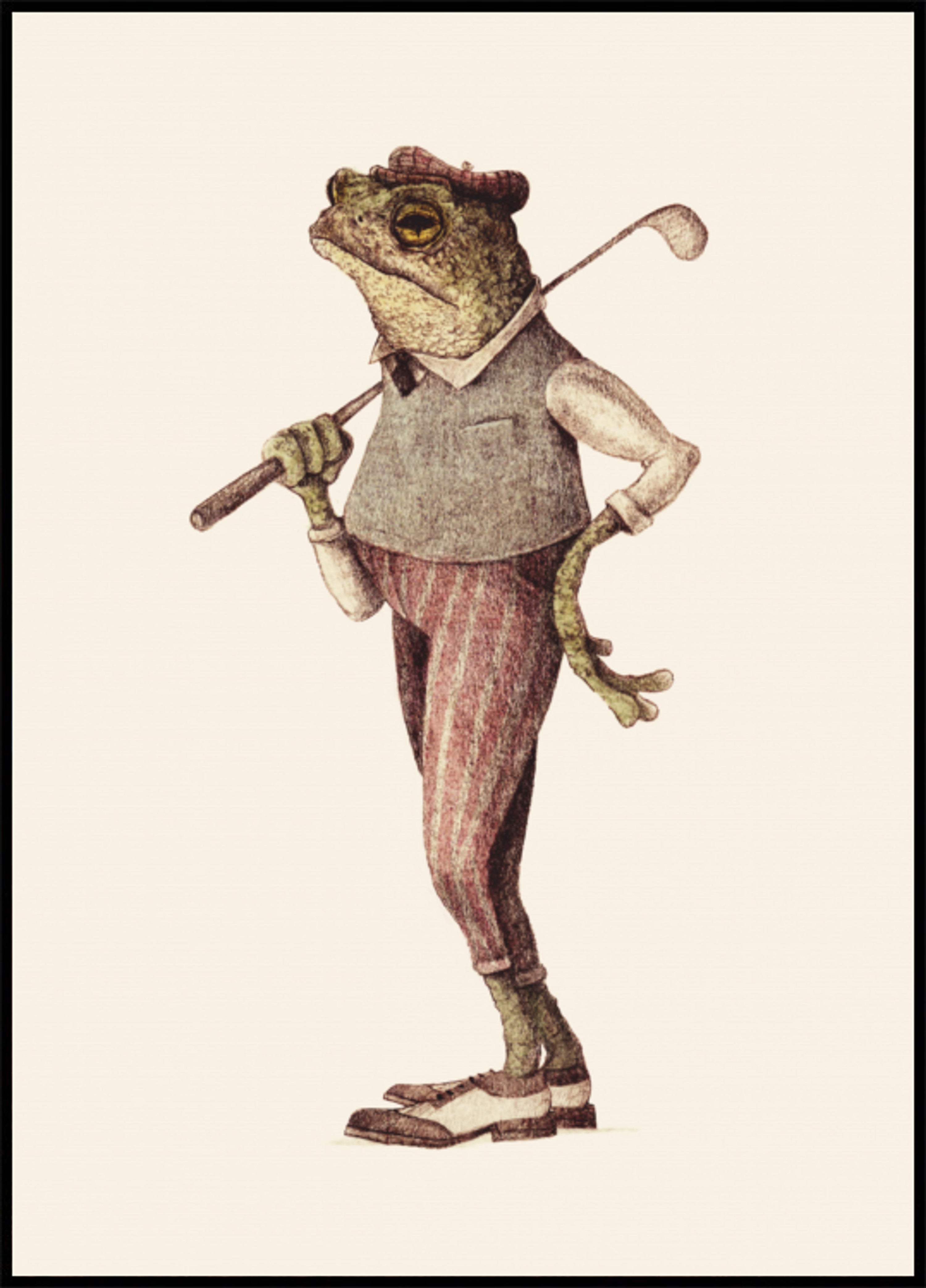Rana In Abbigliamento Da Golf D'epoca