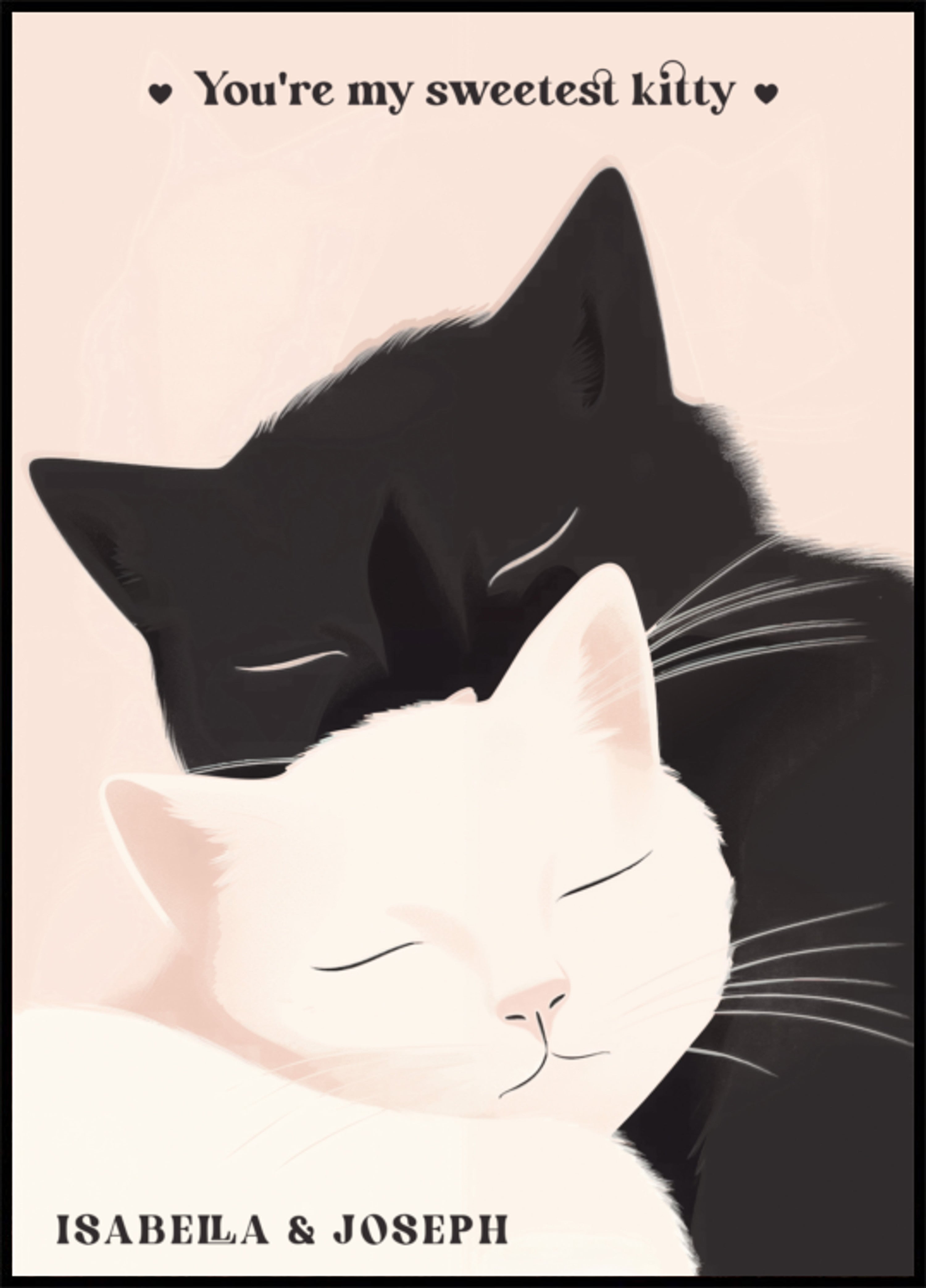 Illustrazione non personale di amore del gatto