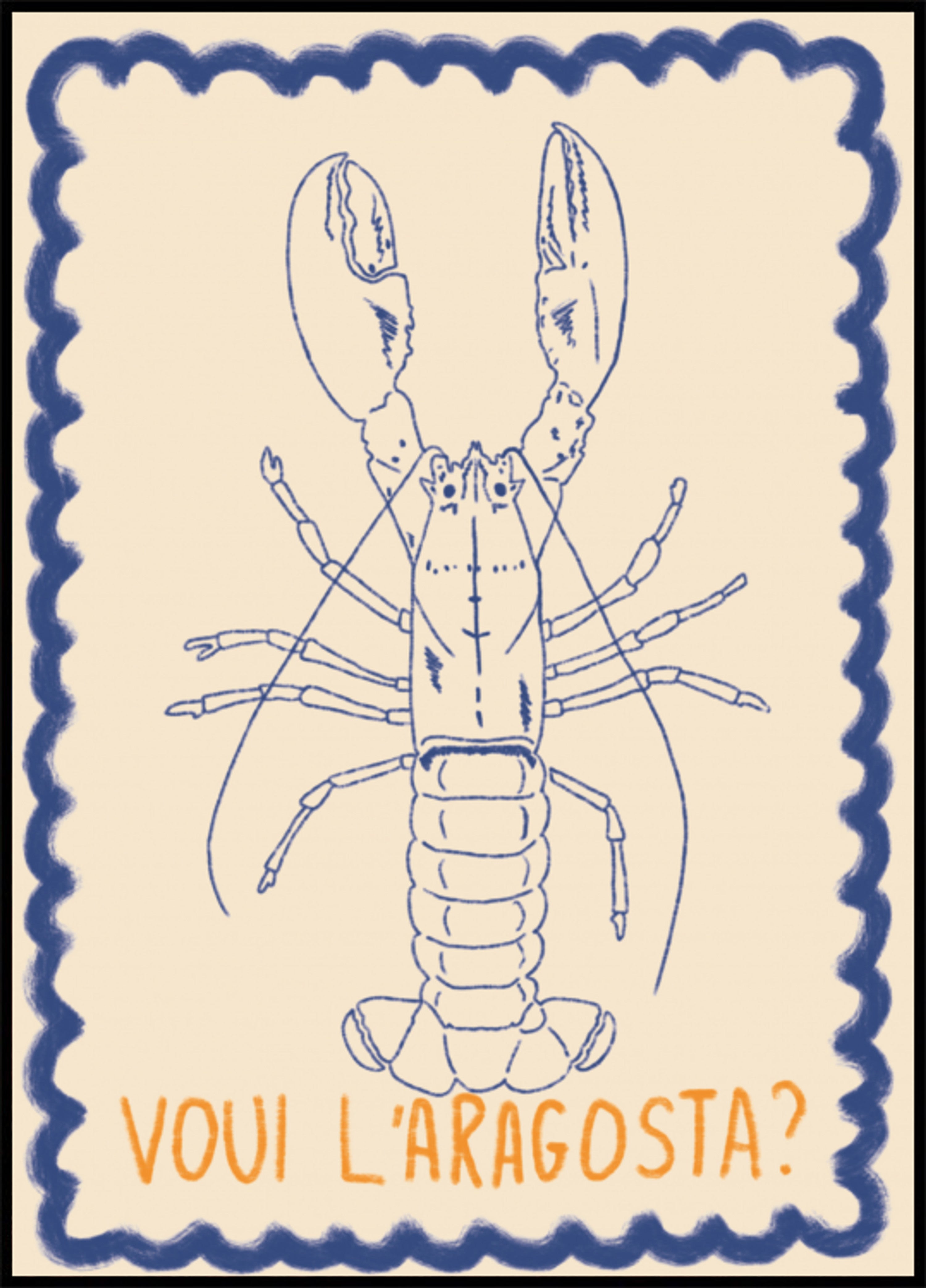 Disegno di aragosta italiana