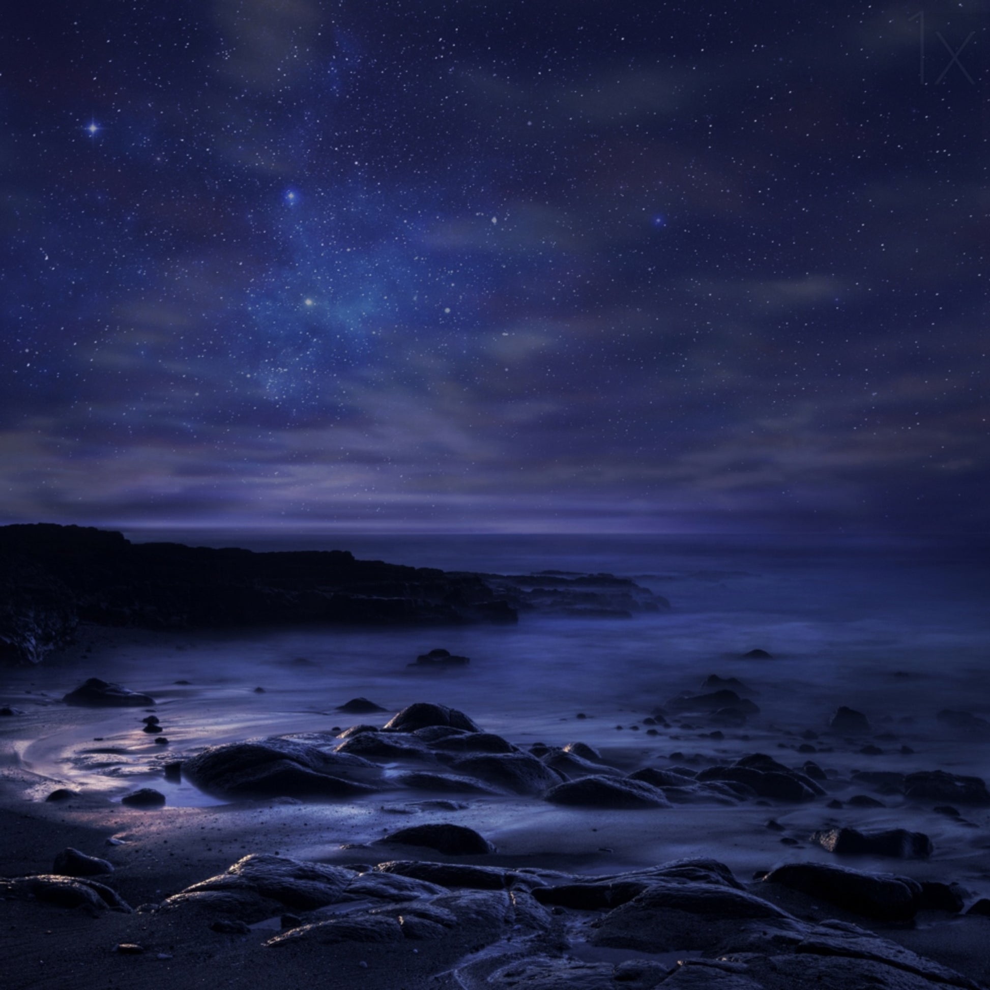 Costa della notte stellata