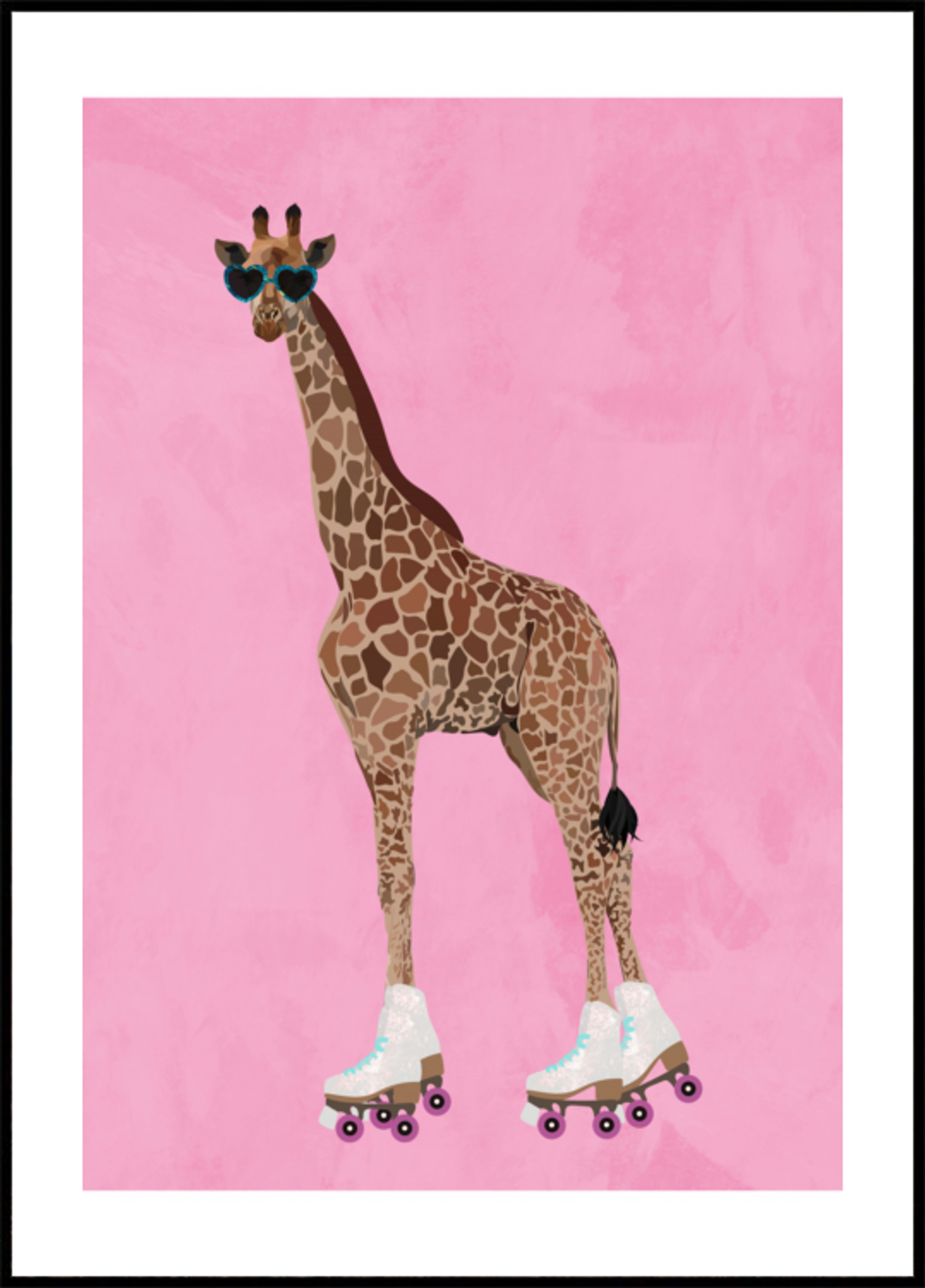 Fantastici pattini a rotelle con giraffa