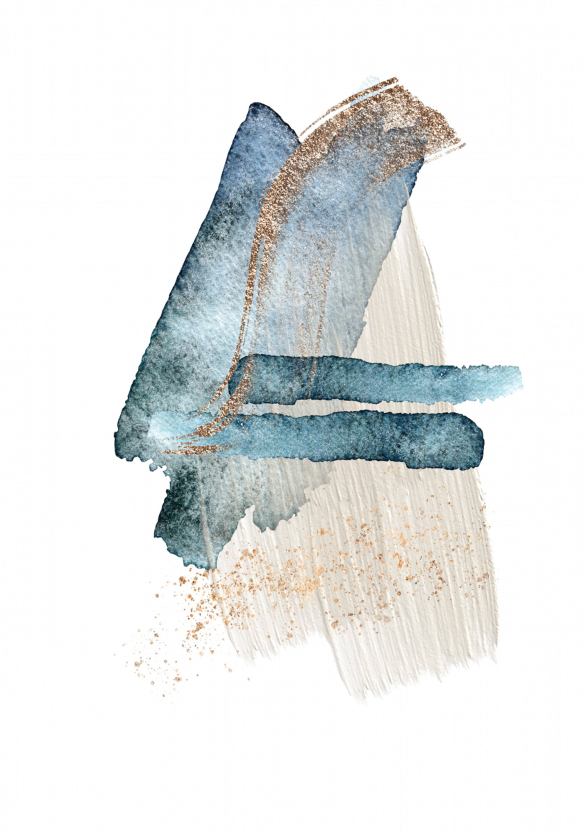 Tratti moderni in oro blu