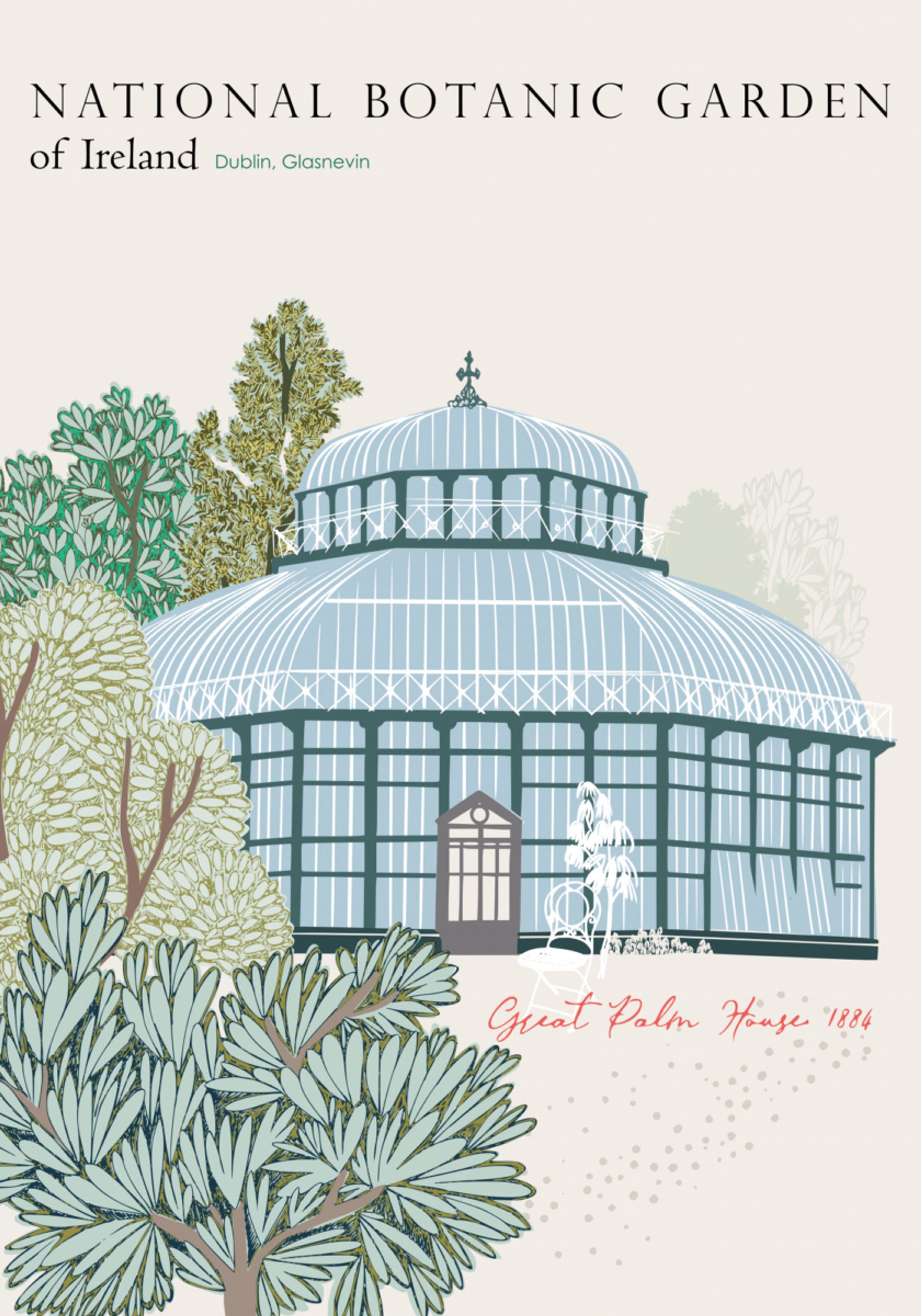 Grande giardino della casa delle palme