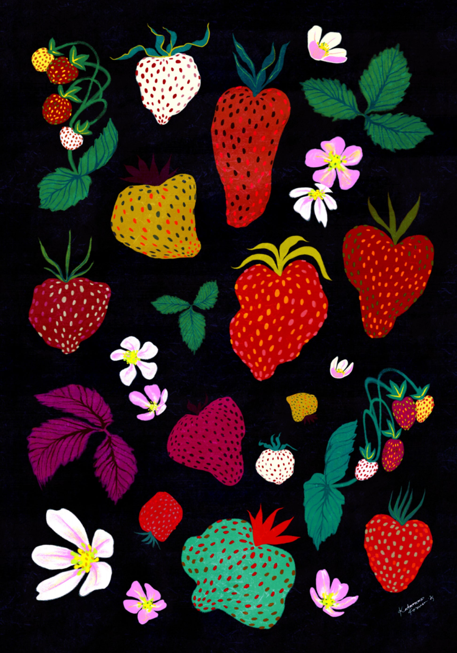 Stravagante raccolta delle fragole