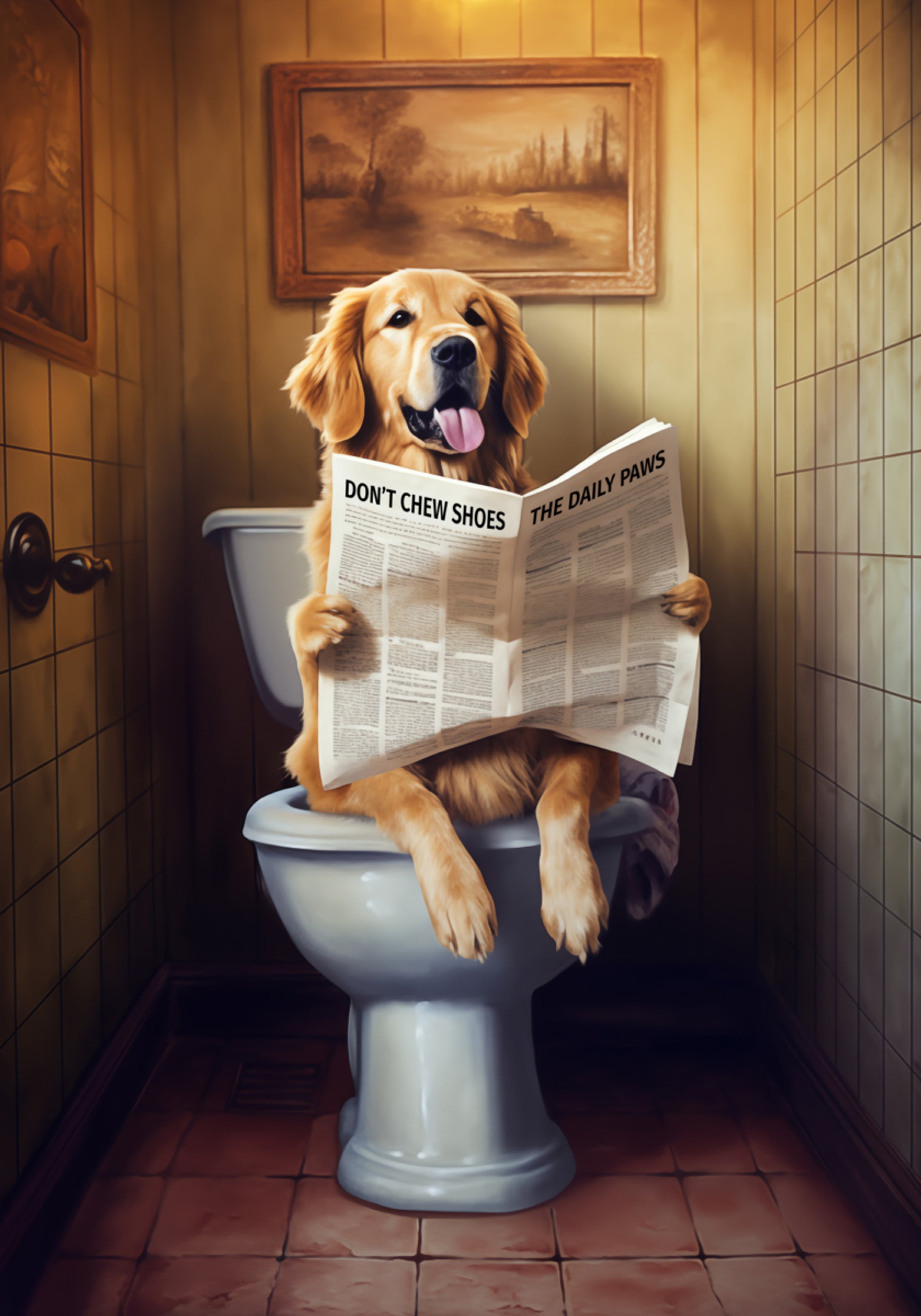 Giornale divertente della lettura del cane