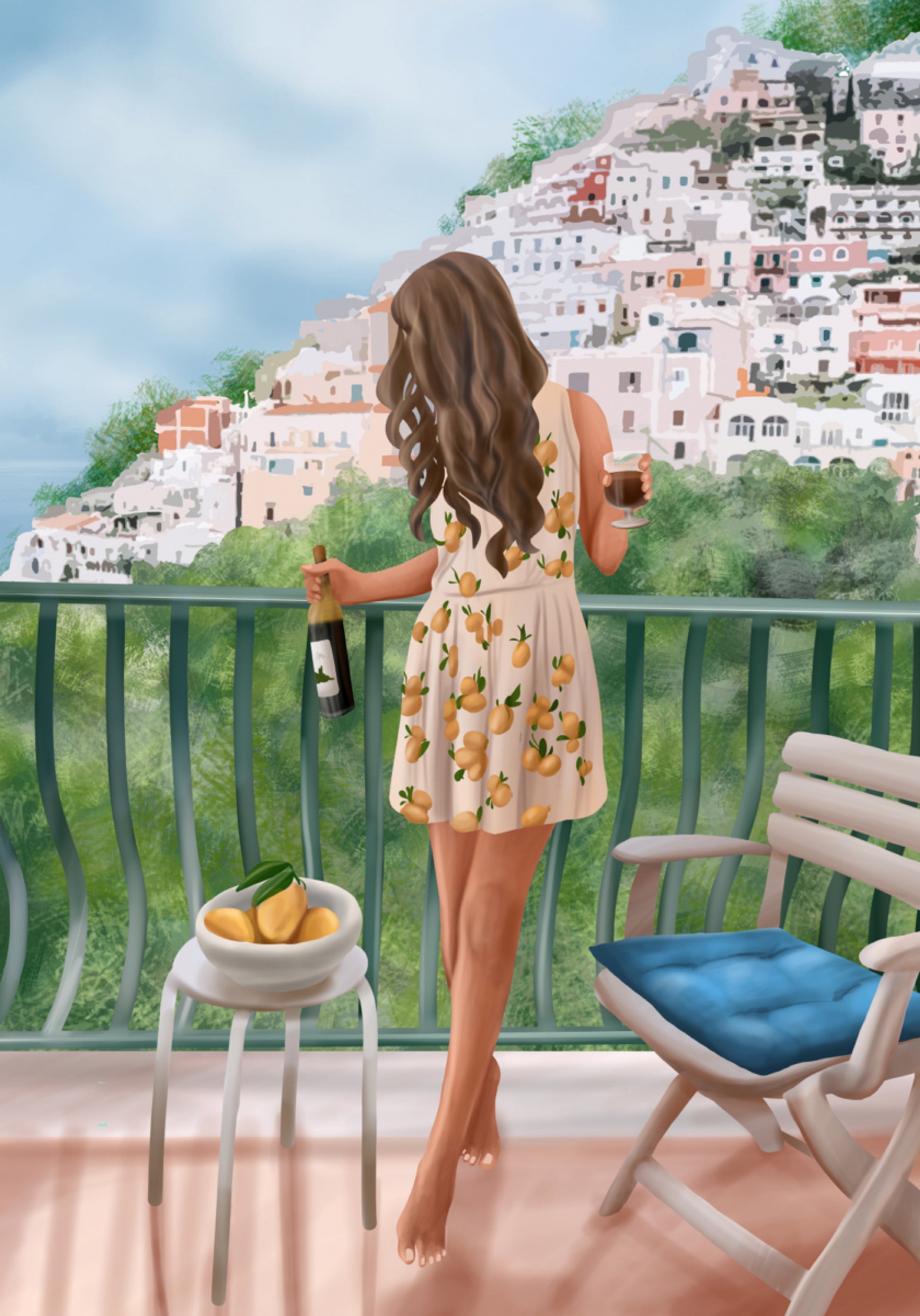 Balcone di limoni italiani