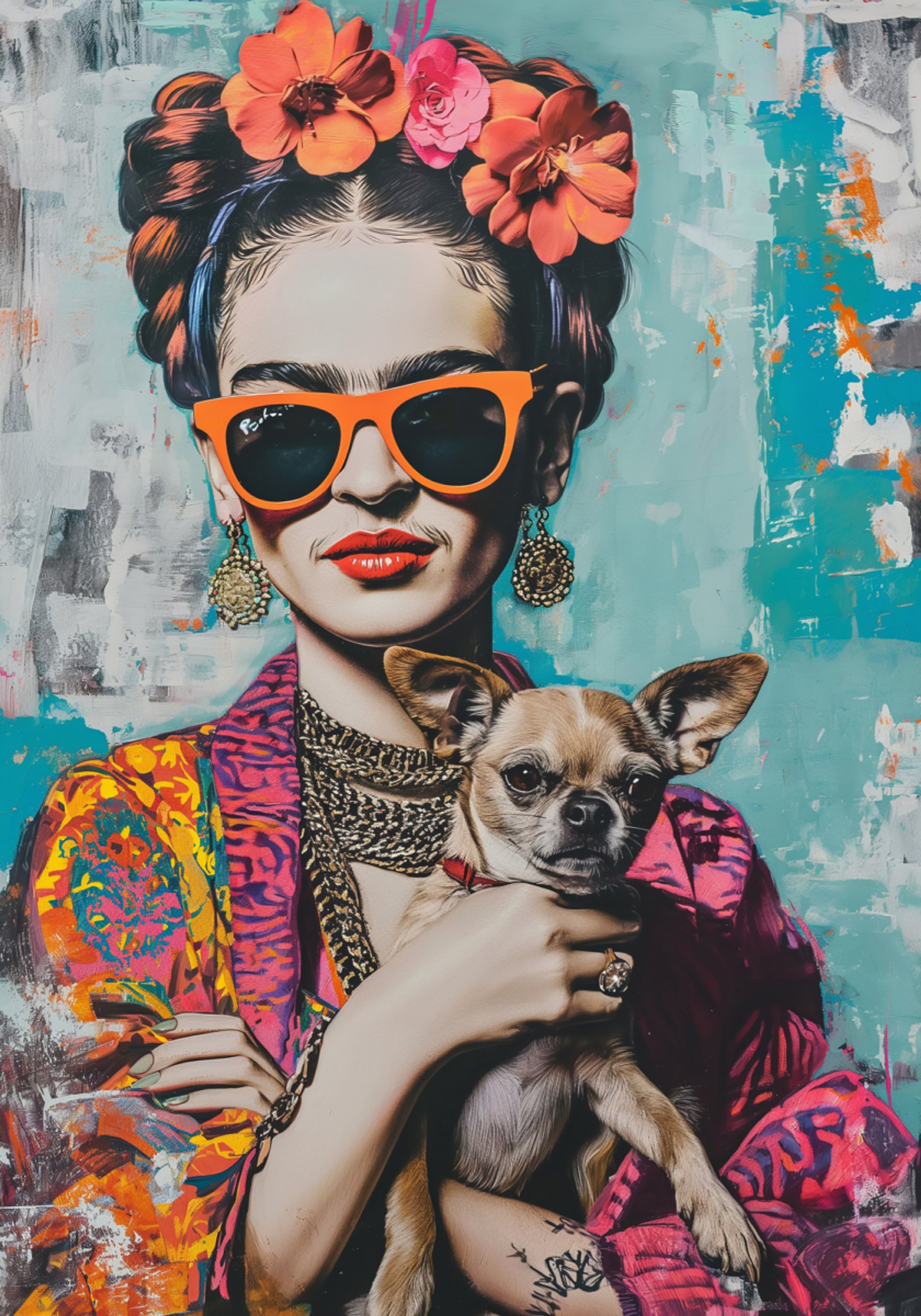 Ritratto colorato Chihuahua