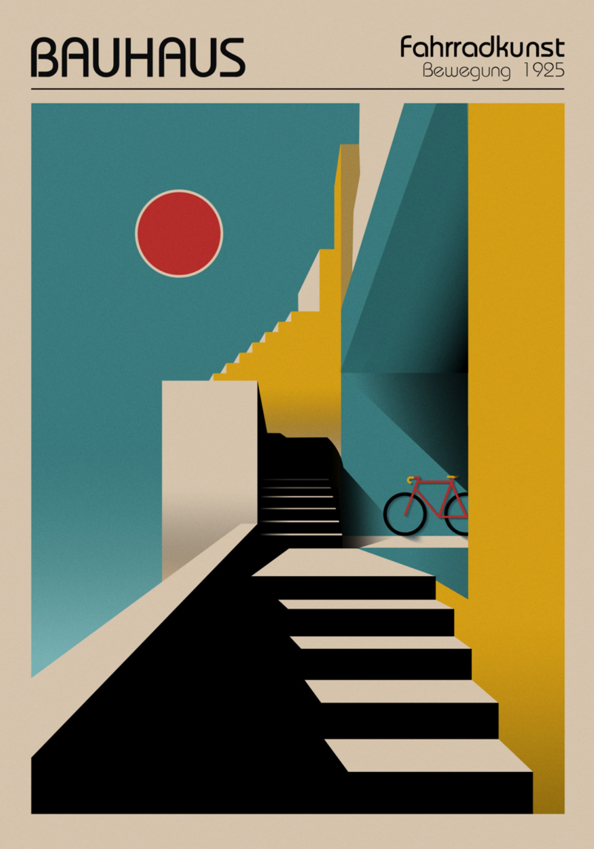 Bicicletta da città geometrica
