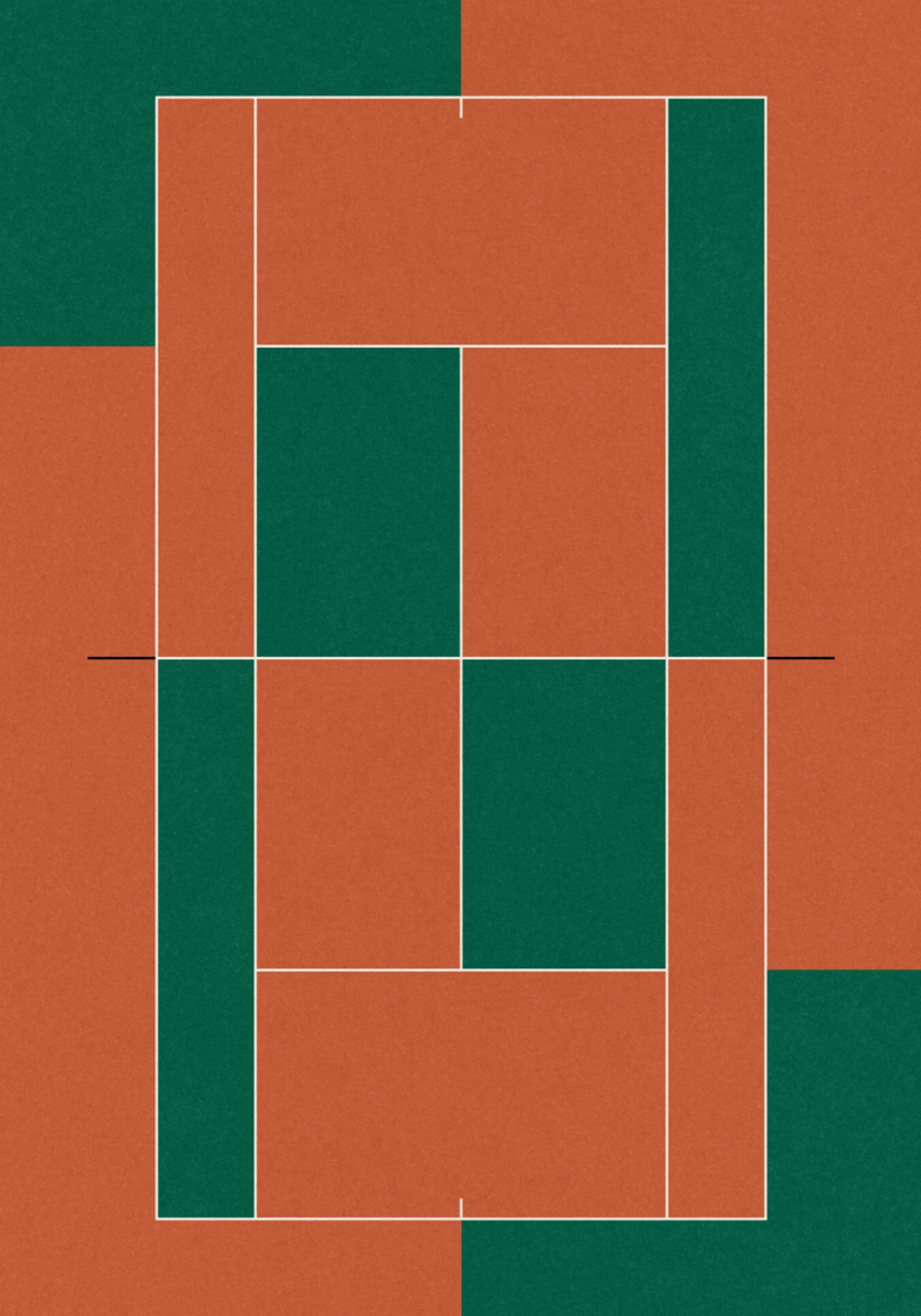 Campo da tennis geometrico