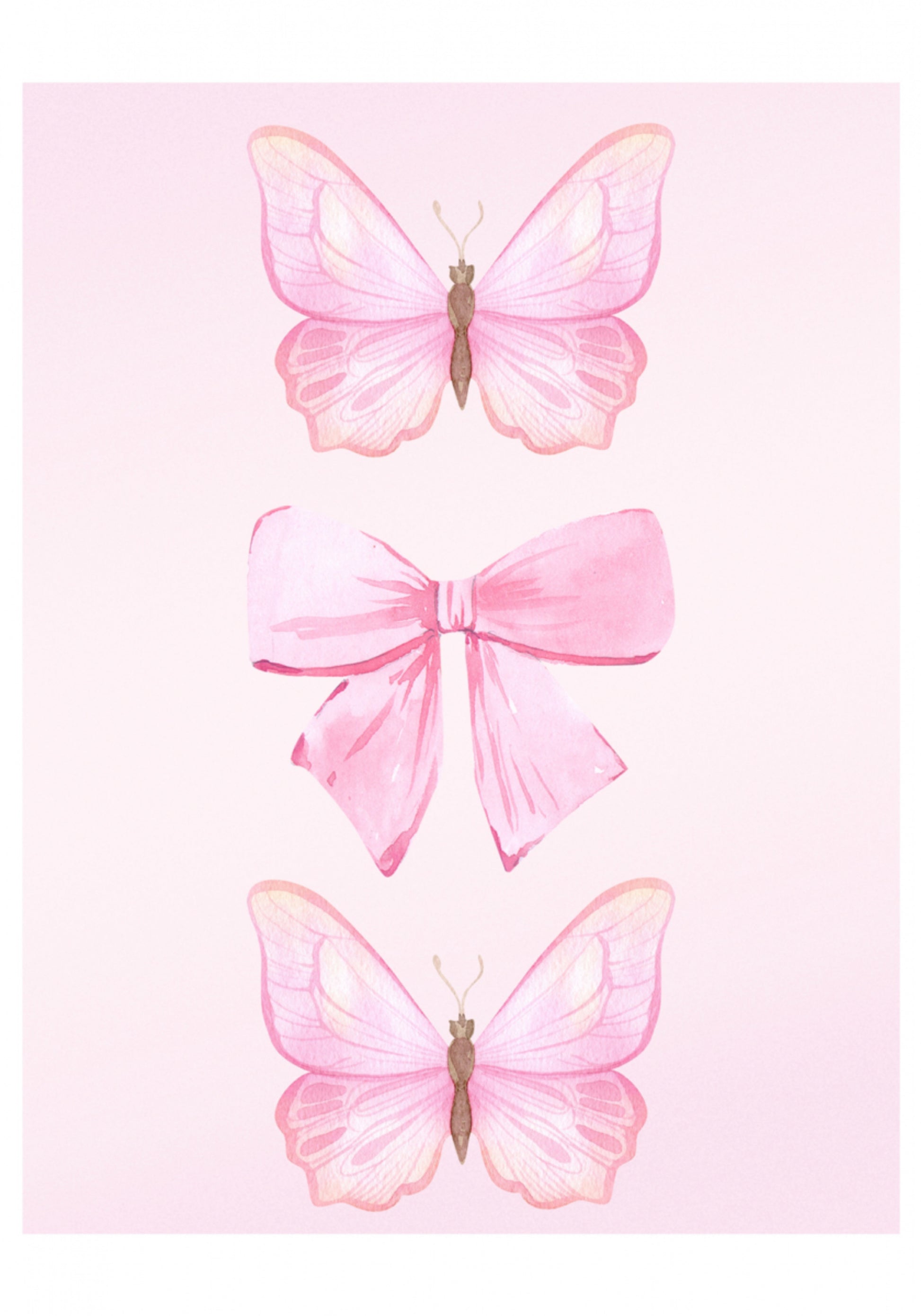 Farfalle rosa e fiocco