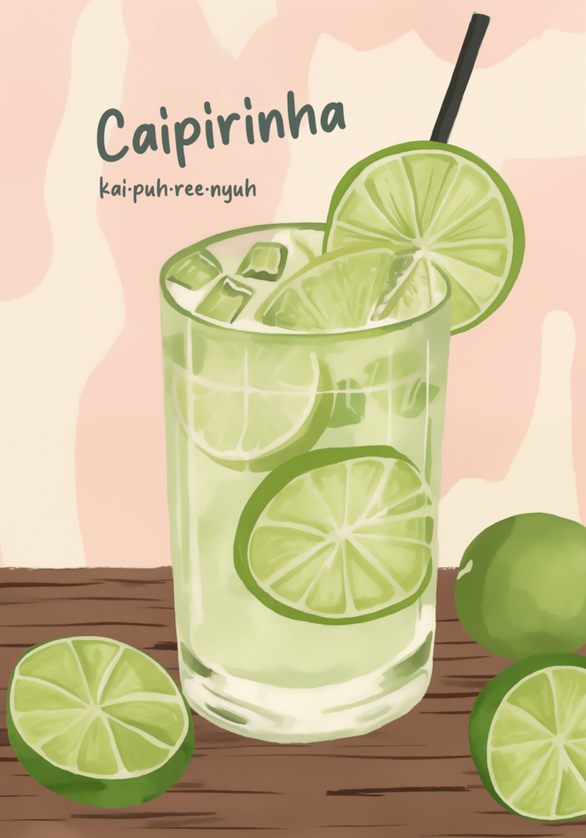Caipirinha rinfrescante al lime
