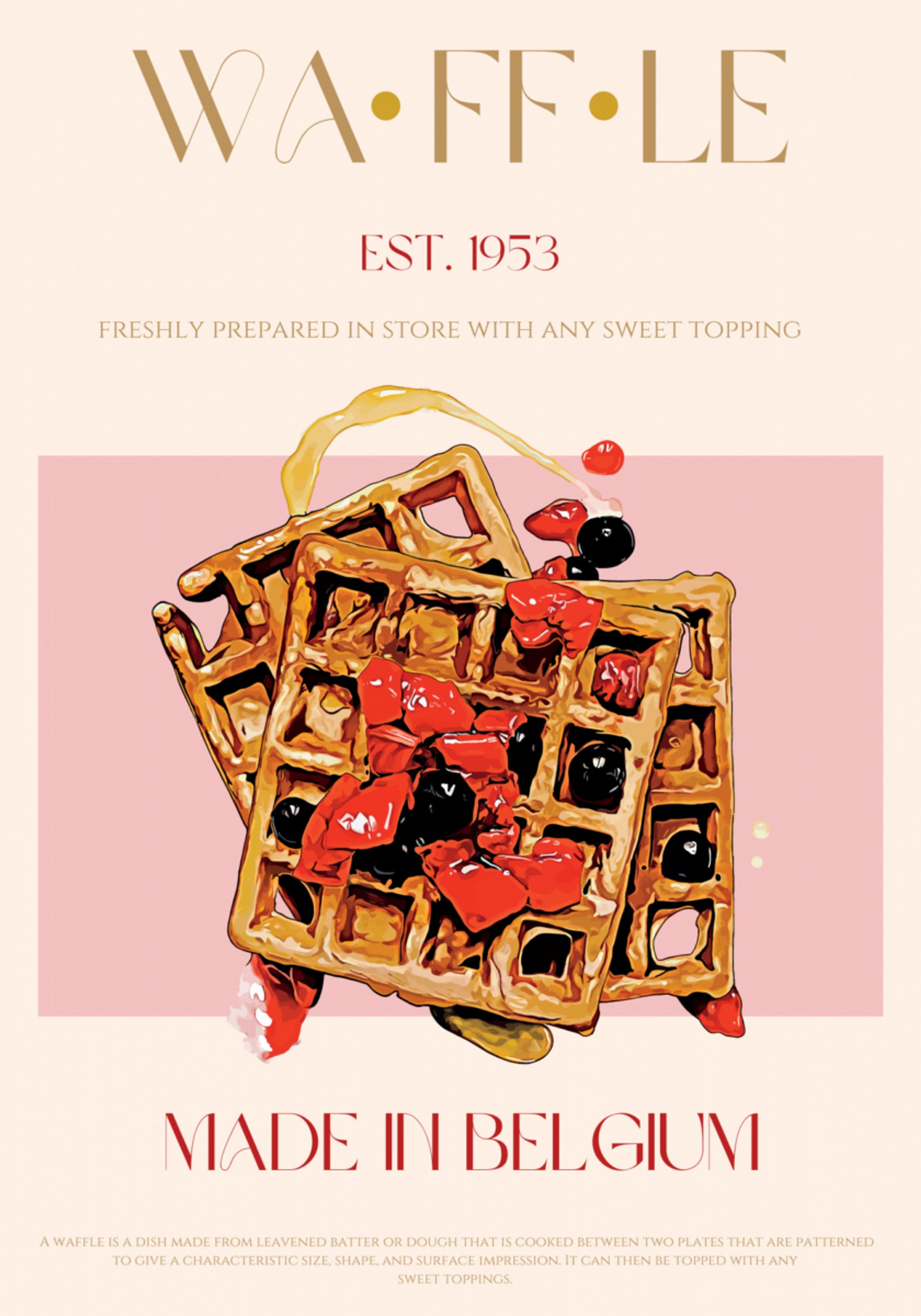 Waffle belgi con frutti di bosco