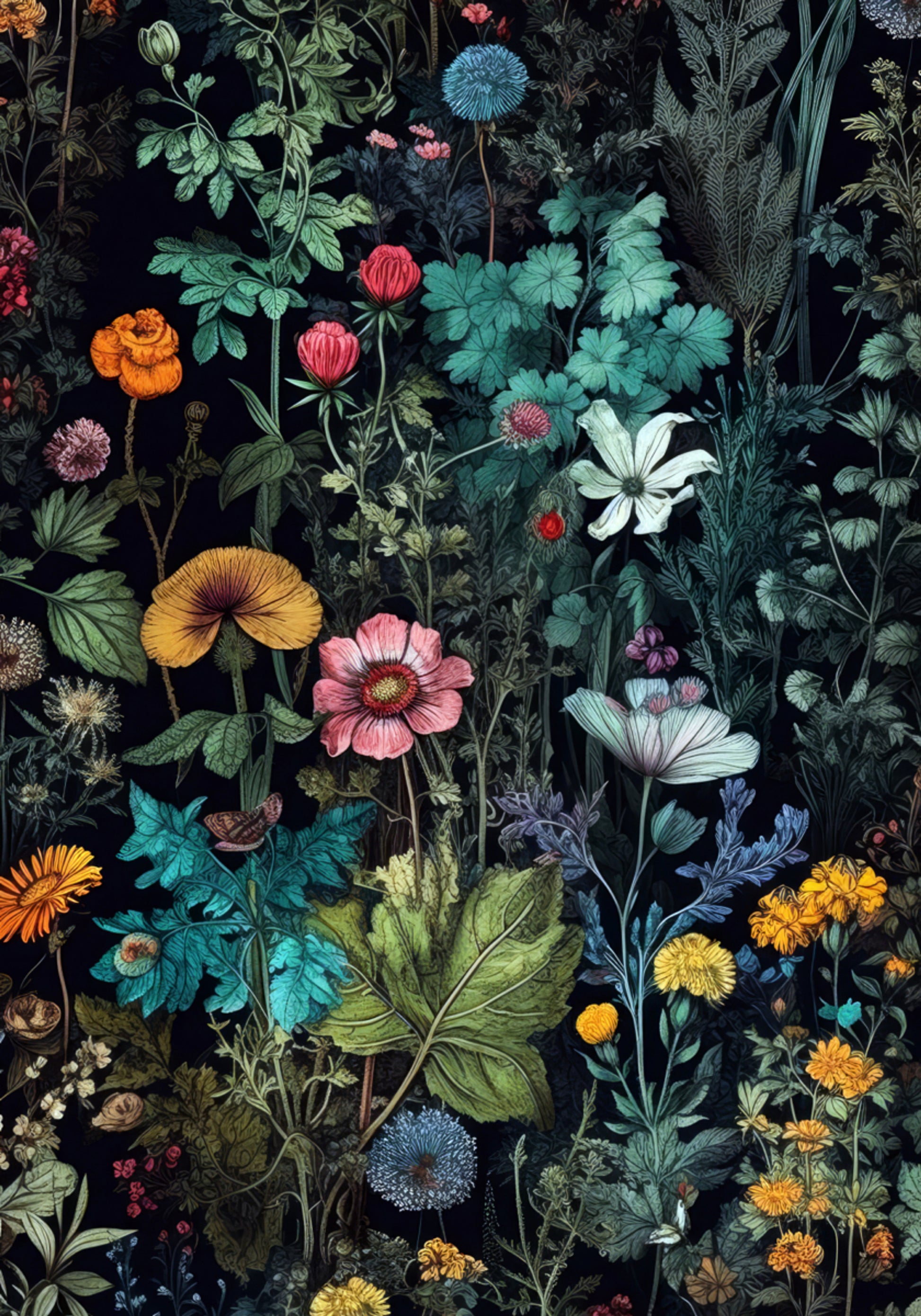Giardino floreale scuro