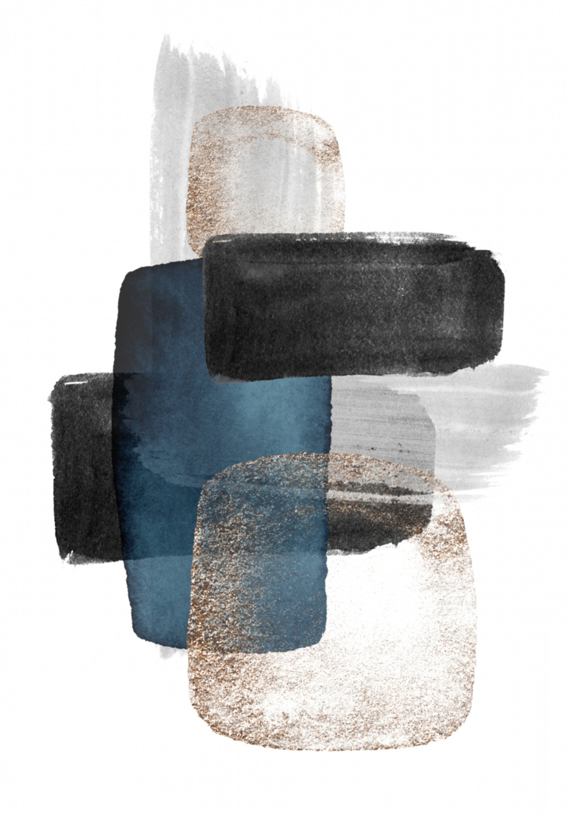 Blocchi astratti di oro blu