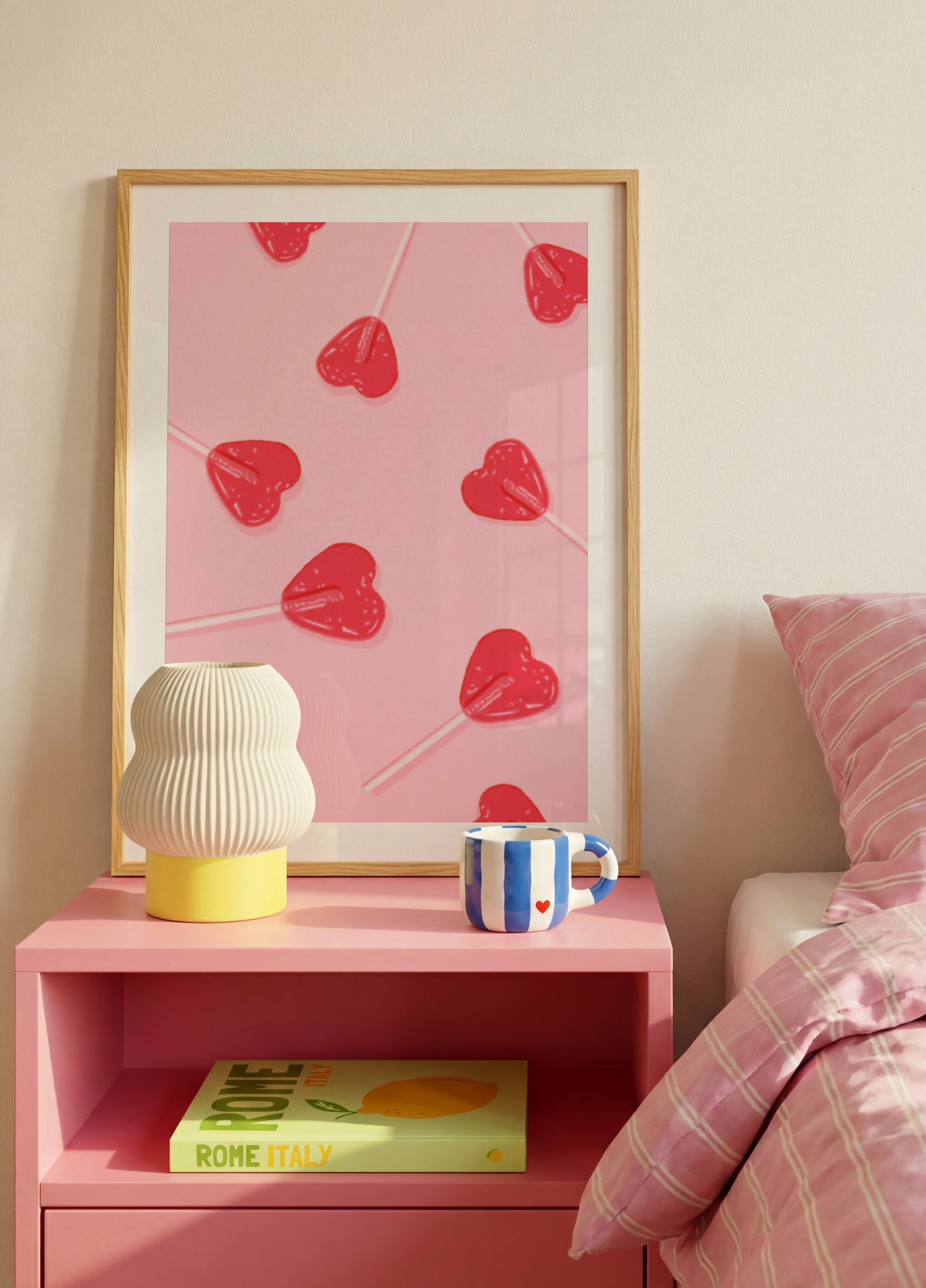 Lecca lecca cuore rosa