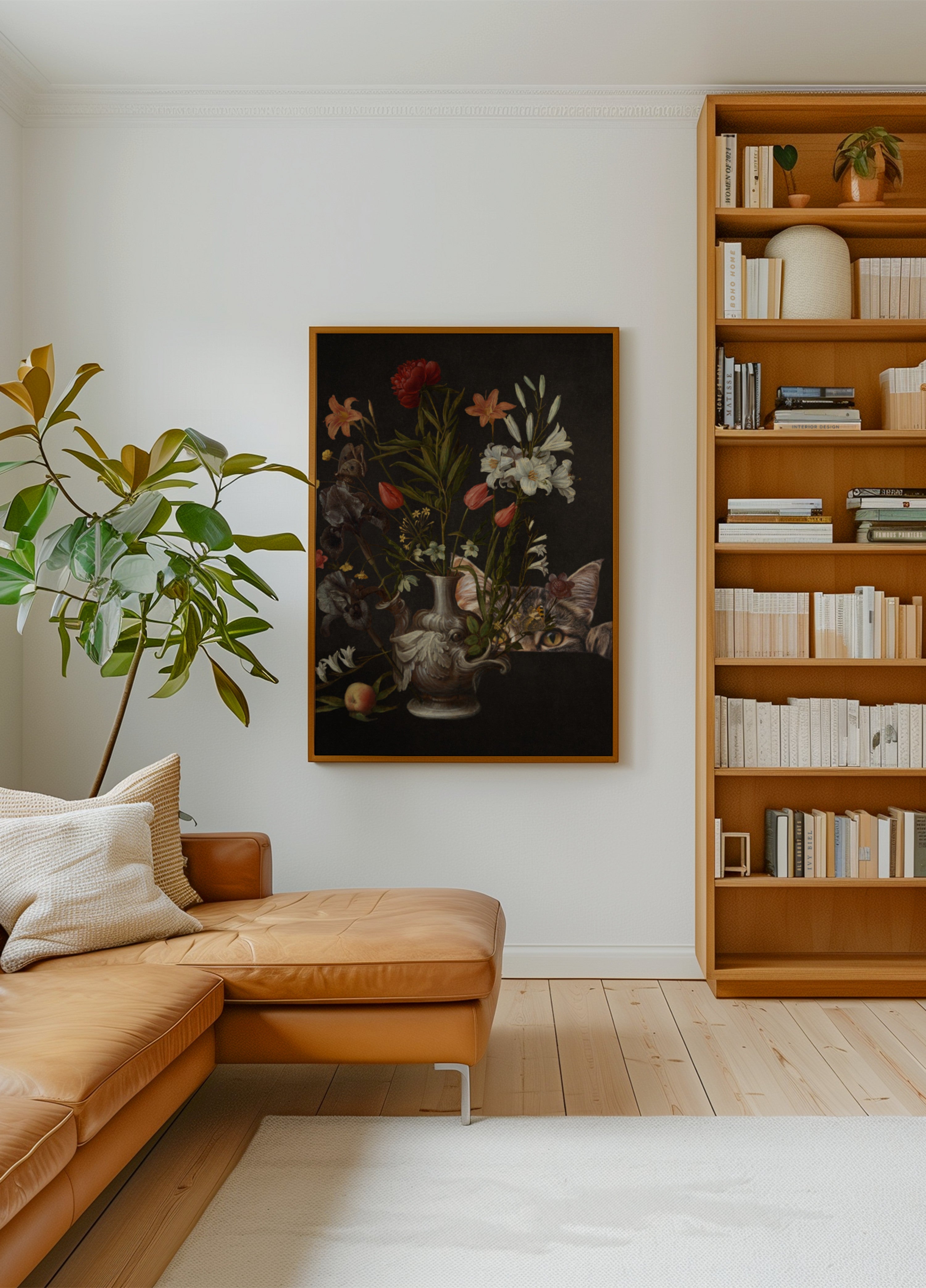 Fiori di gatto curioso