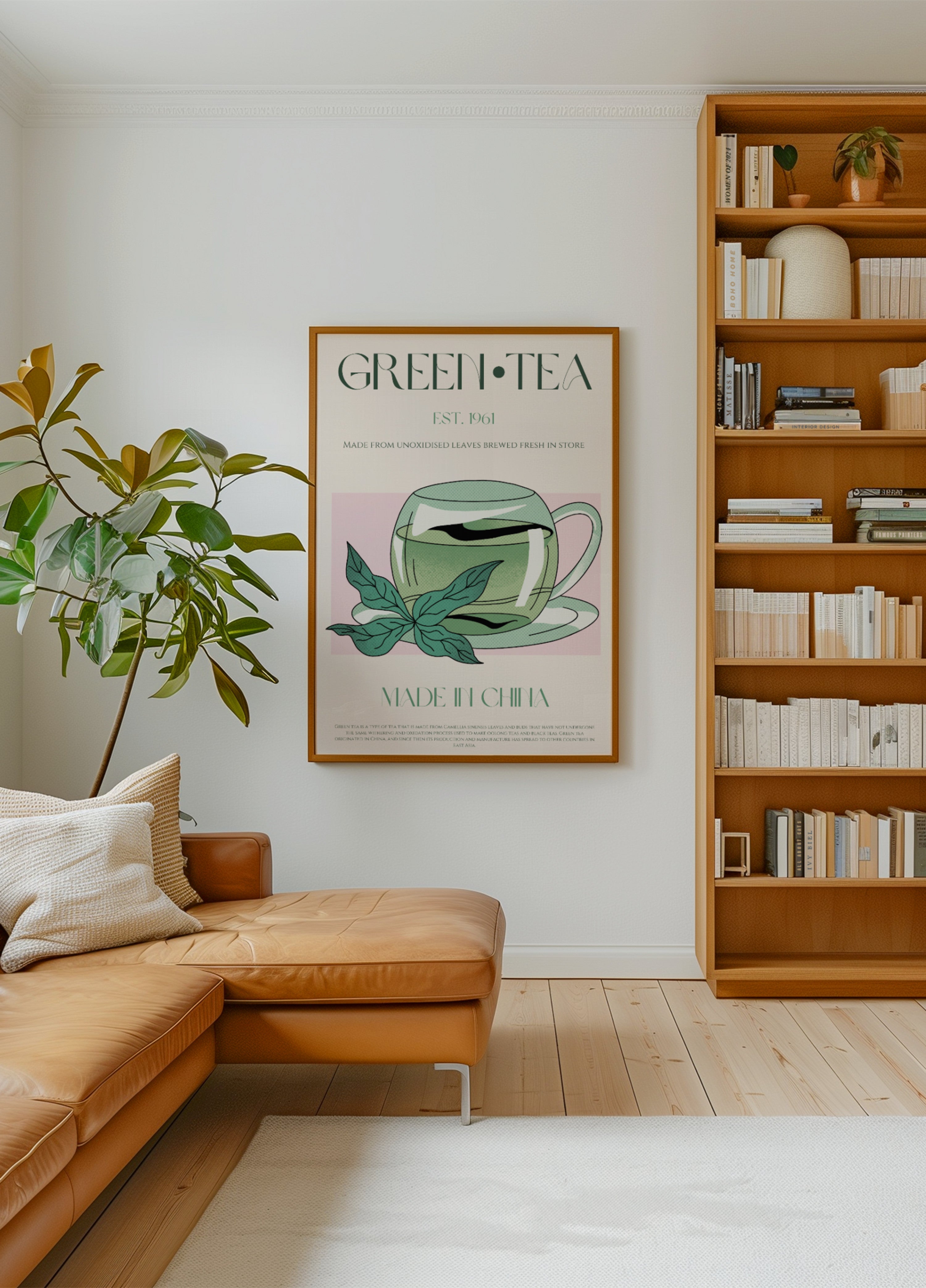 Illustrazione di tè verde fresco