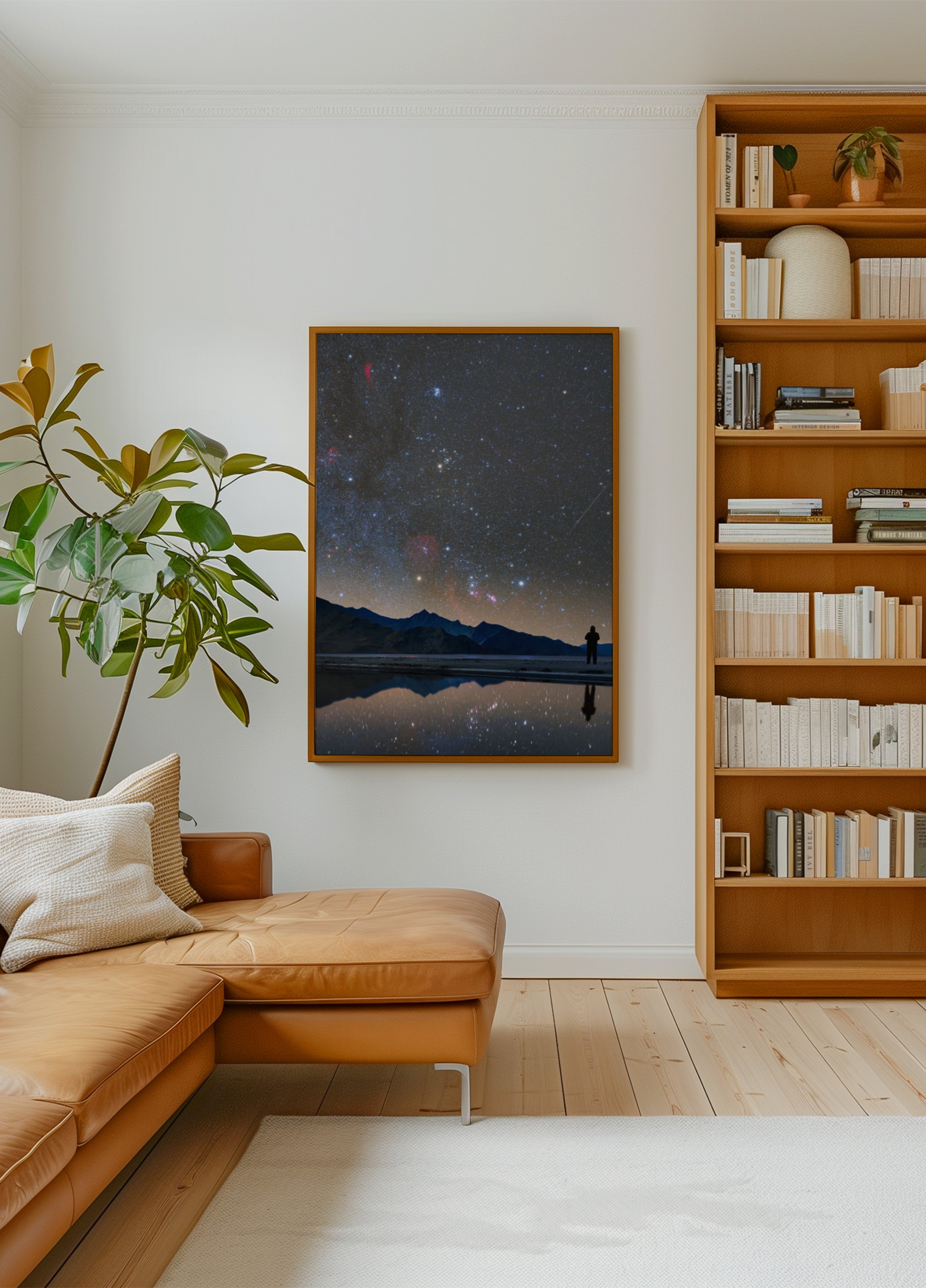 Riflessione del cielo notturno di Stargazer