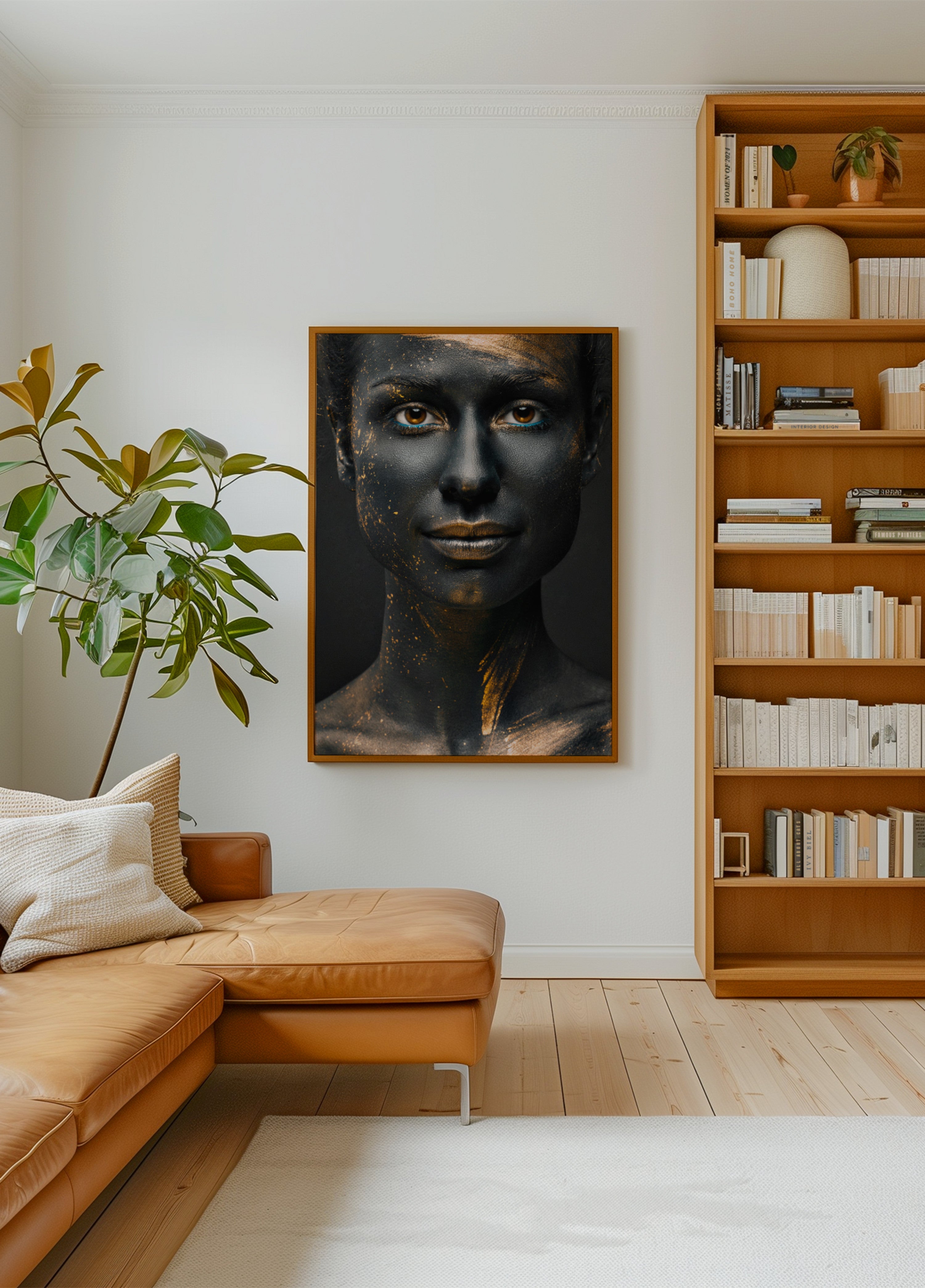 Ritratto di schizzi di oro nero