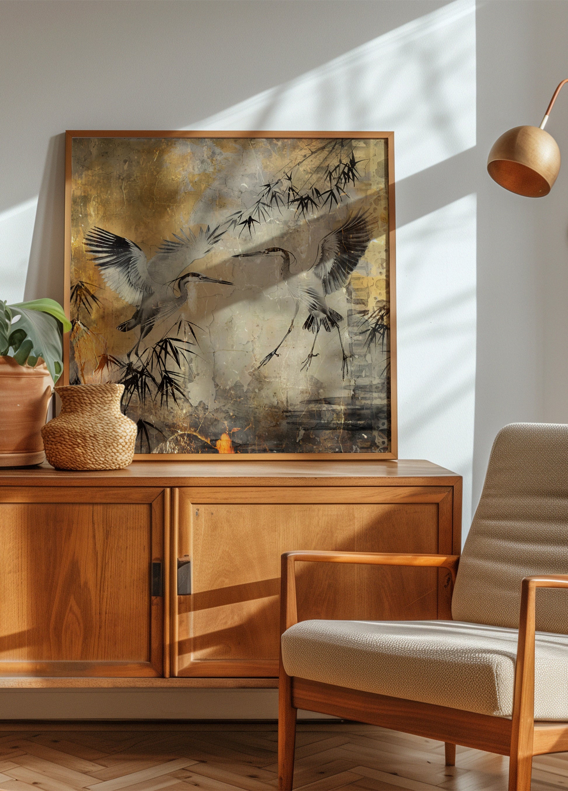 Uccelli Uccelli Animali Illustrazione d'arte vintage Wallart 25