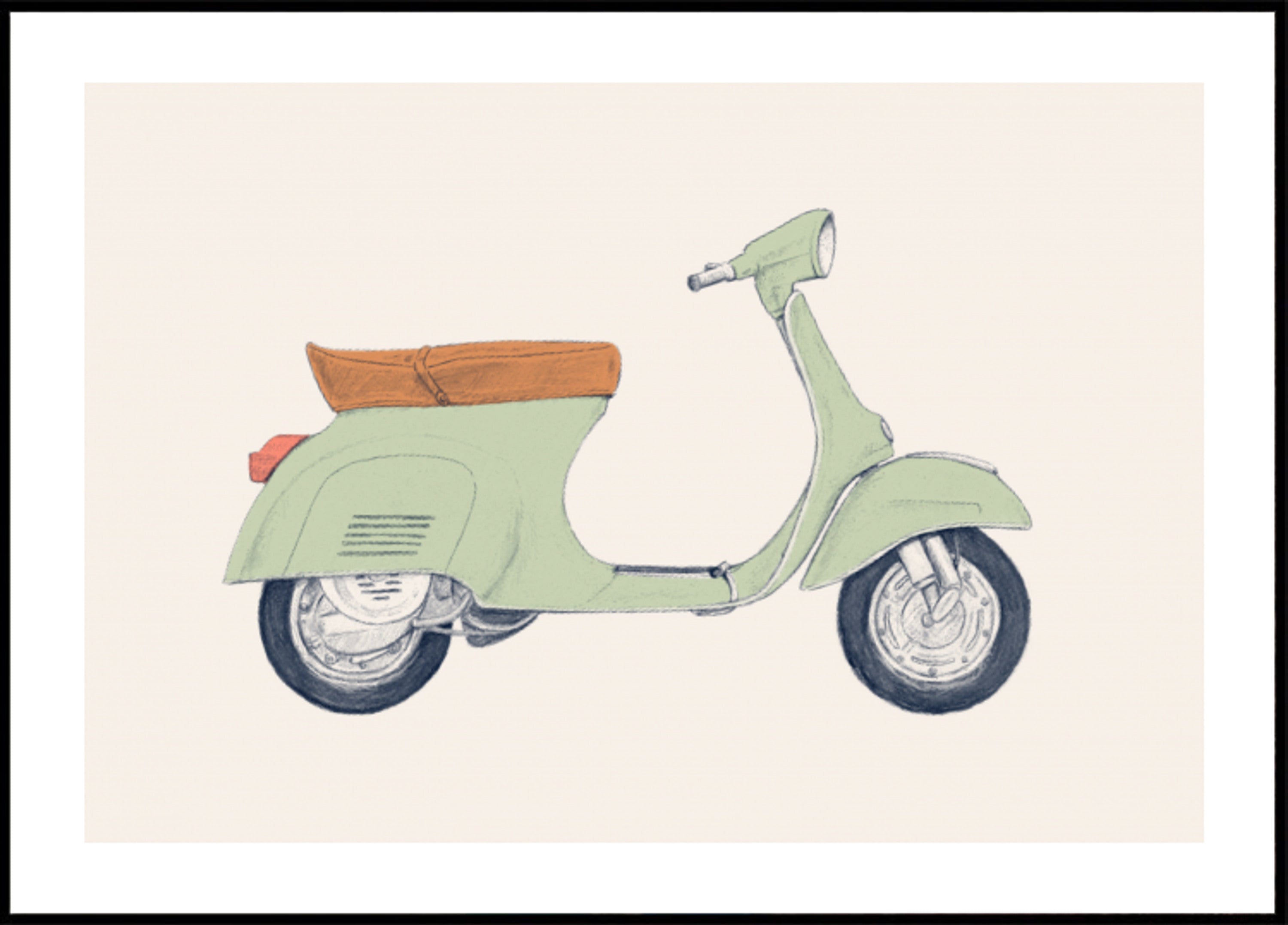 Scooter verde d'epoca
