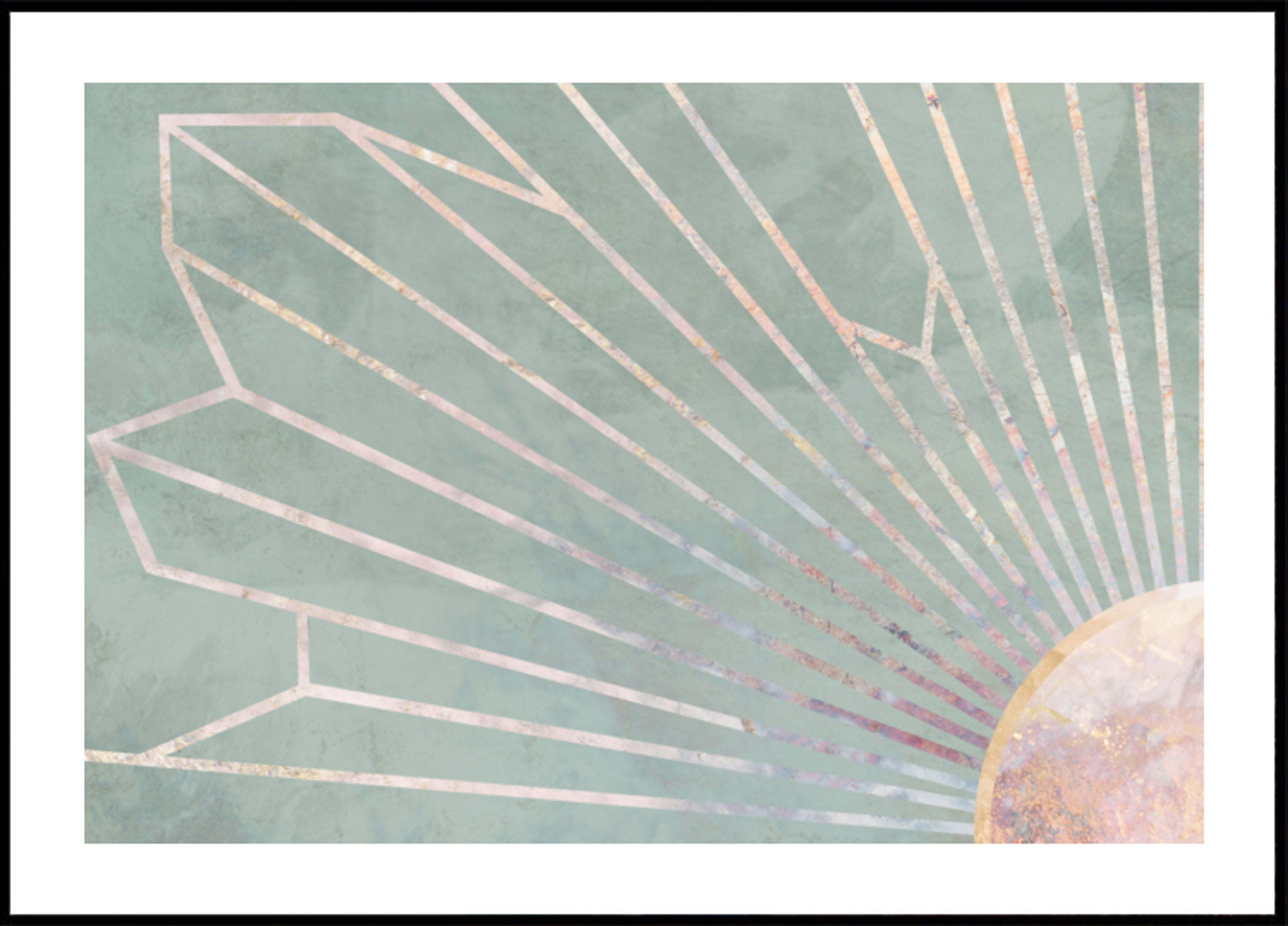 Elegante Sunburst geometrico