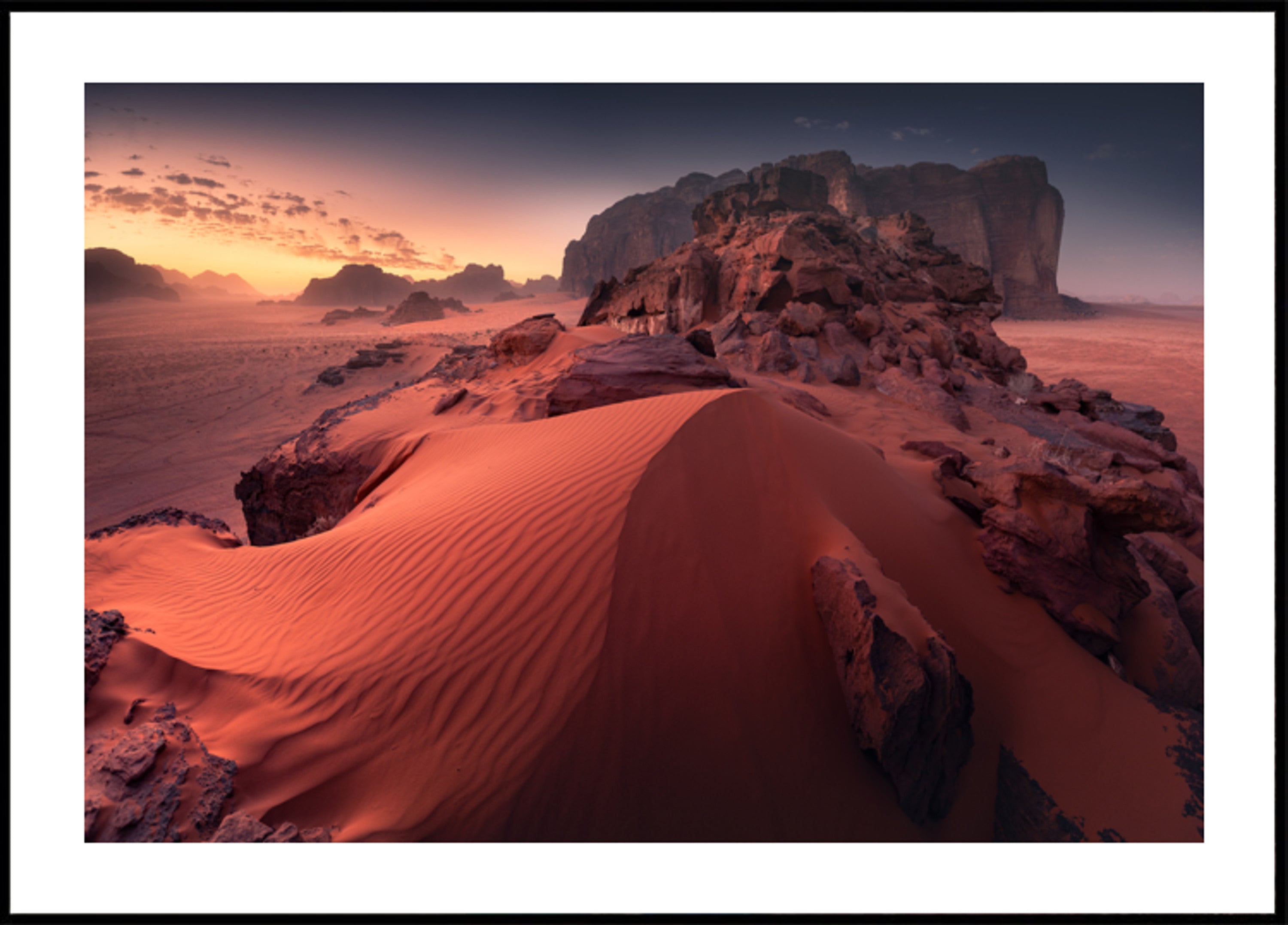 Tramonto nel deserto rosso