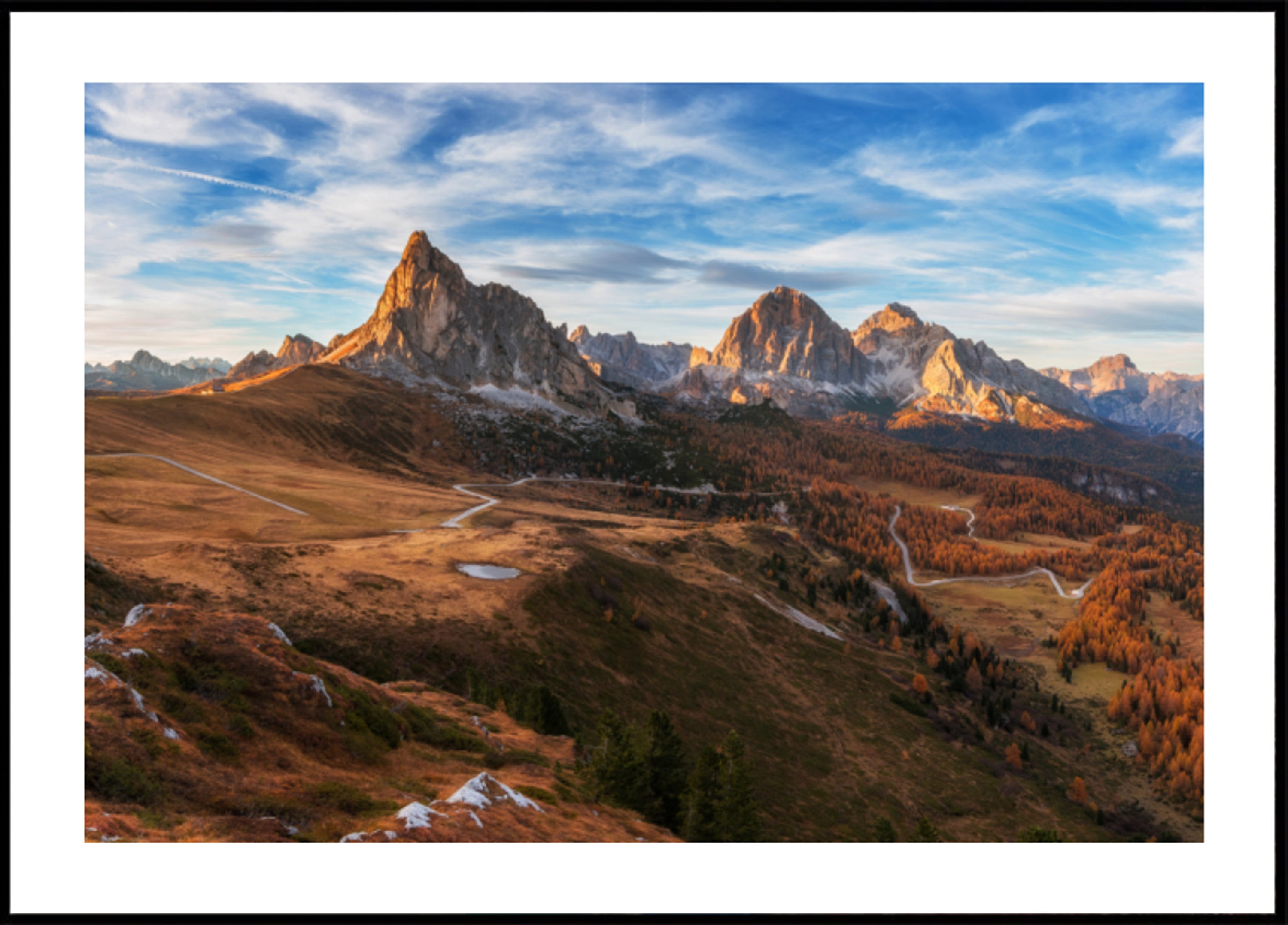 Montagne dorate d'autunno