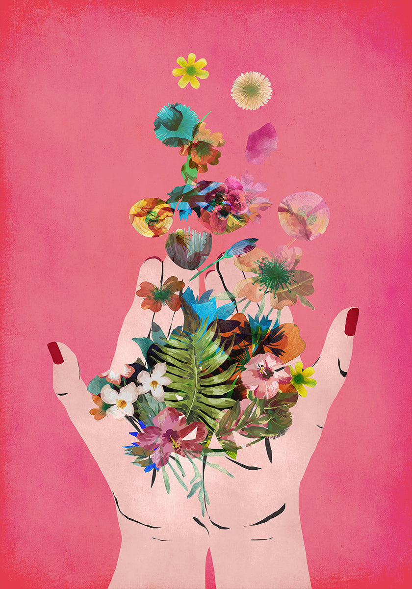 Blooming in Hands Plakat - Posterbox