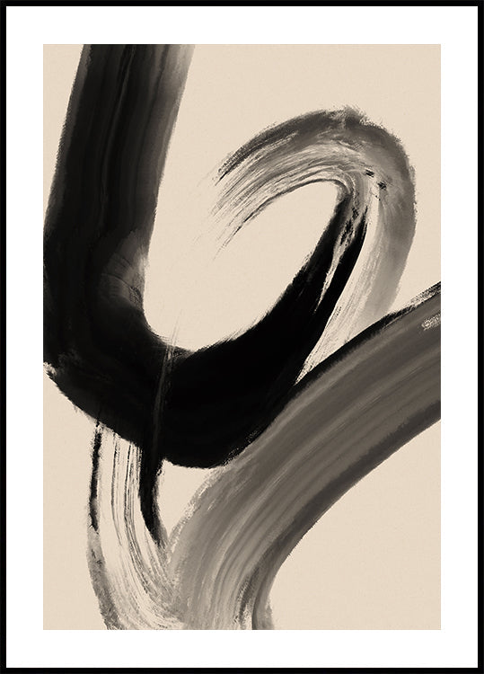 Brushstroke Whirl Plakat - Posterbox