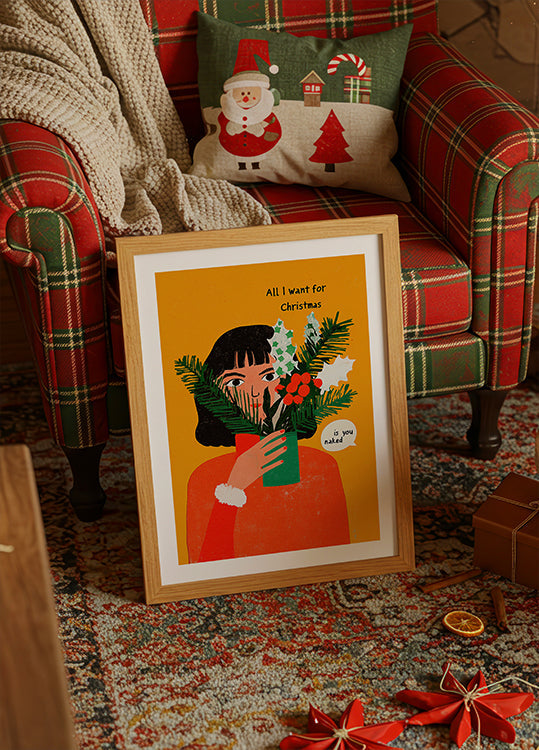Cheeky Festive Wishes Plakat - Posterbox