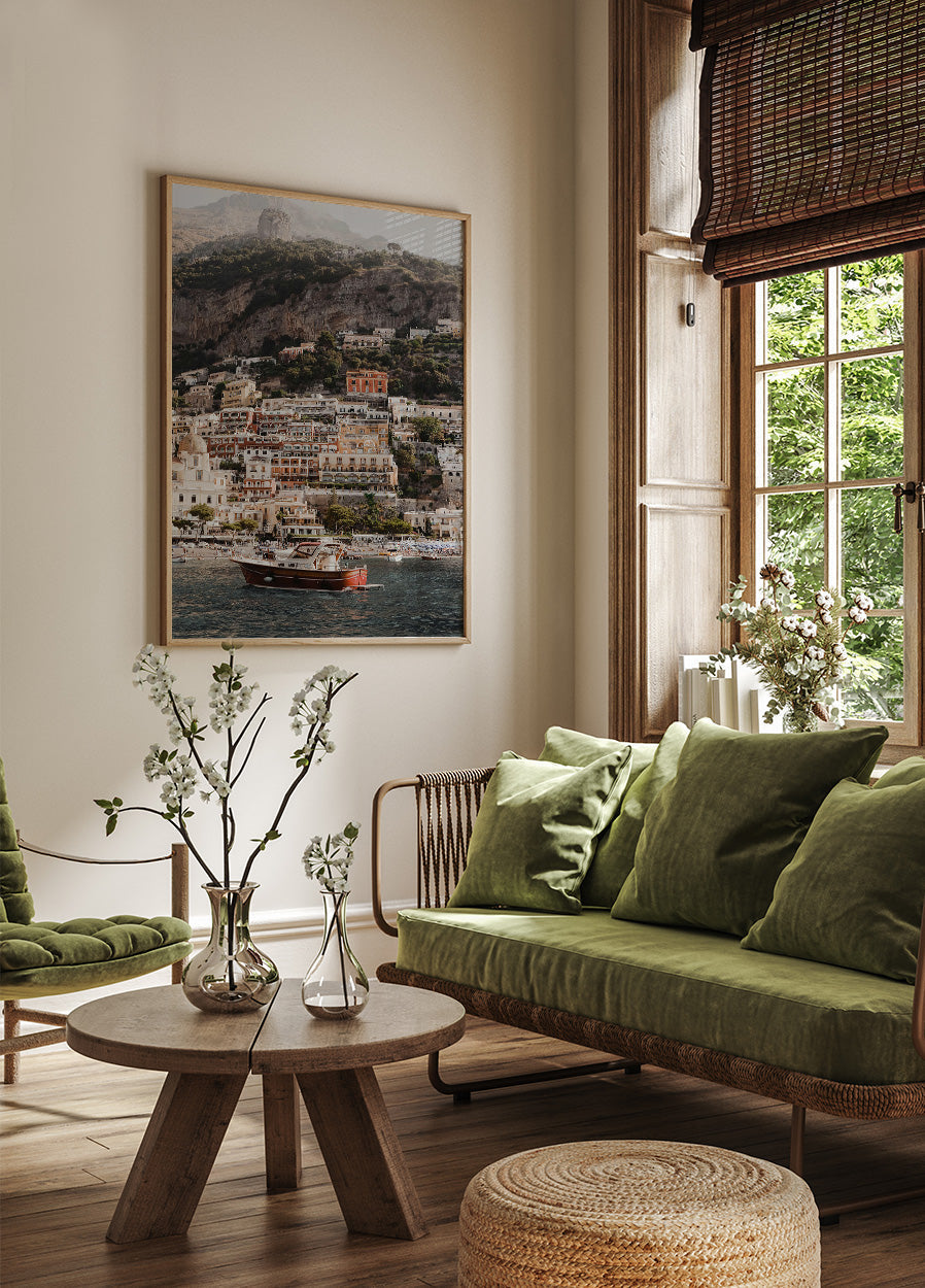 Poster con vista panoramica di Positano