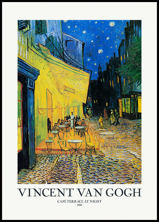 Café Terrace At Night Plakat - Posterbox